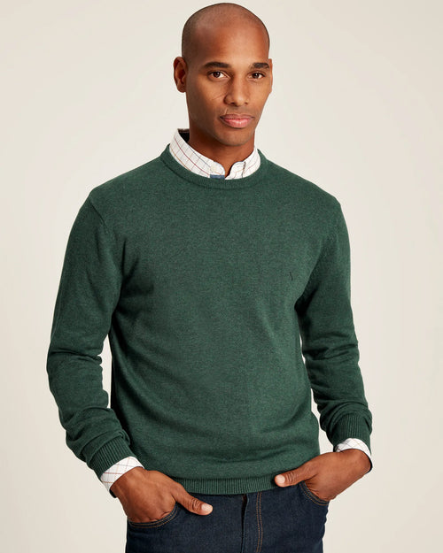 Jarvis Green Crew Neck Knitted Jumper