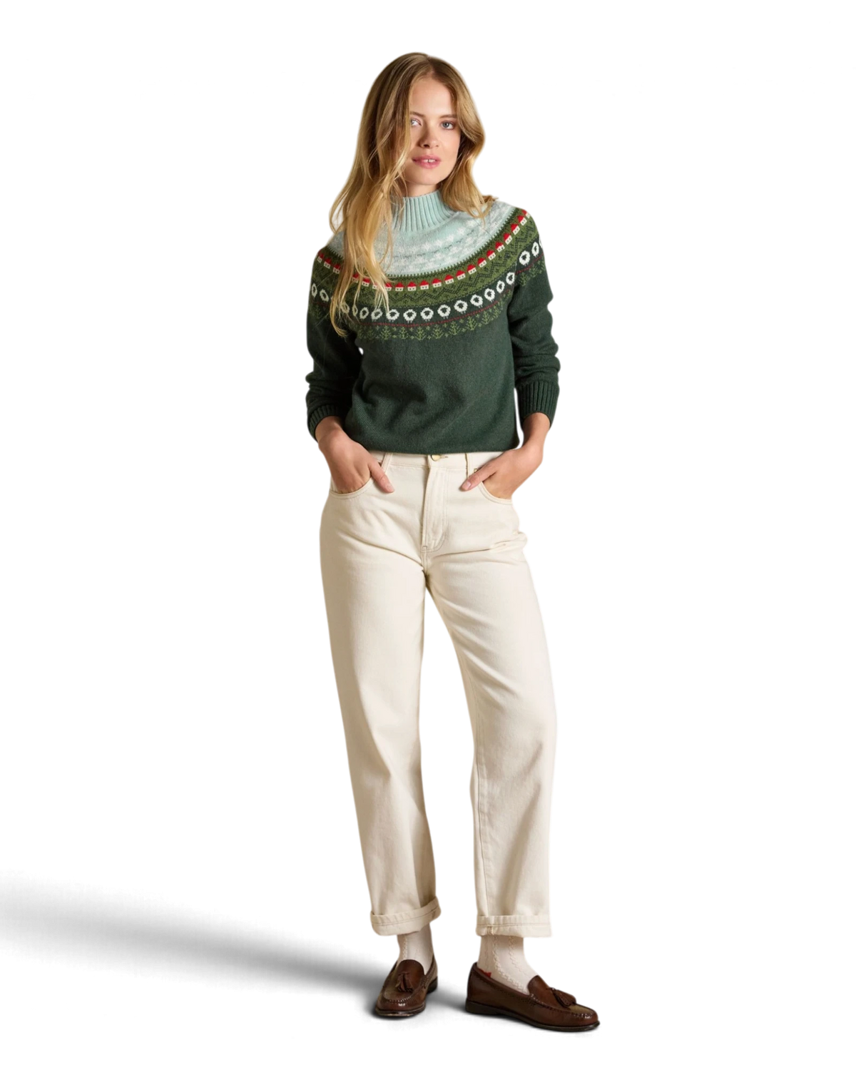 Landscape Fairisle Jumper - Green