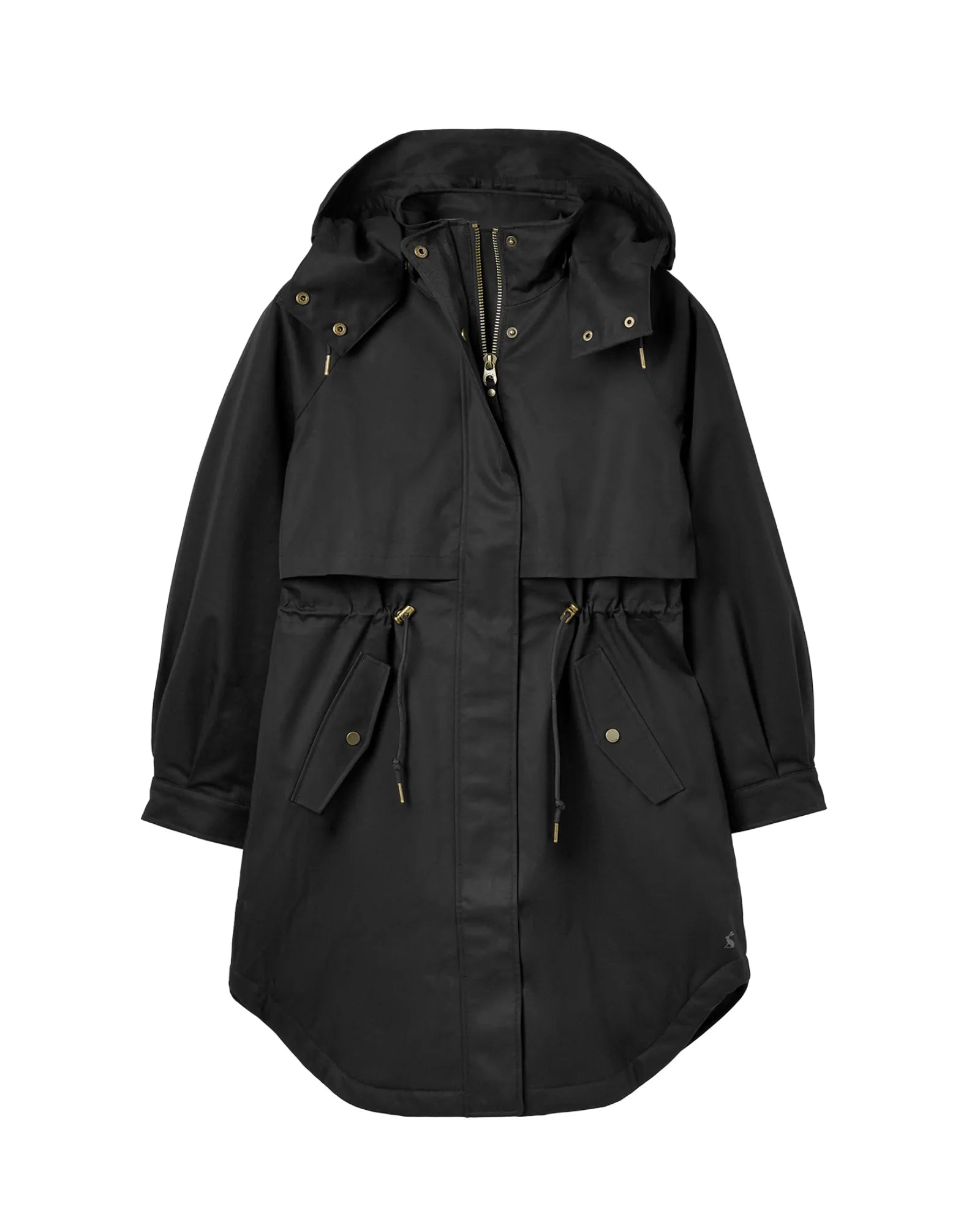 Langford Black Longline Waterproof Coat