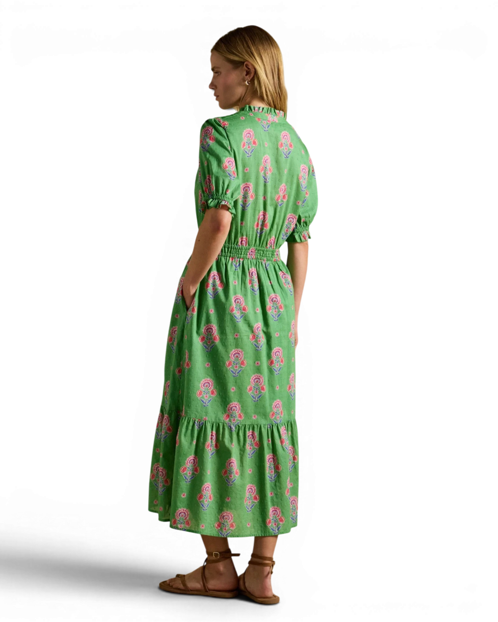 Larissa Dress - Green & Pink