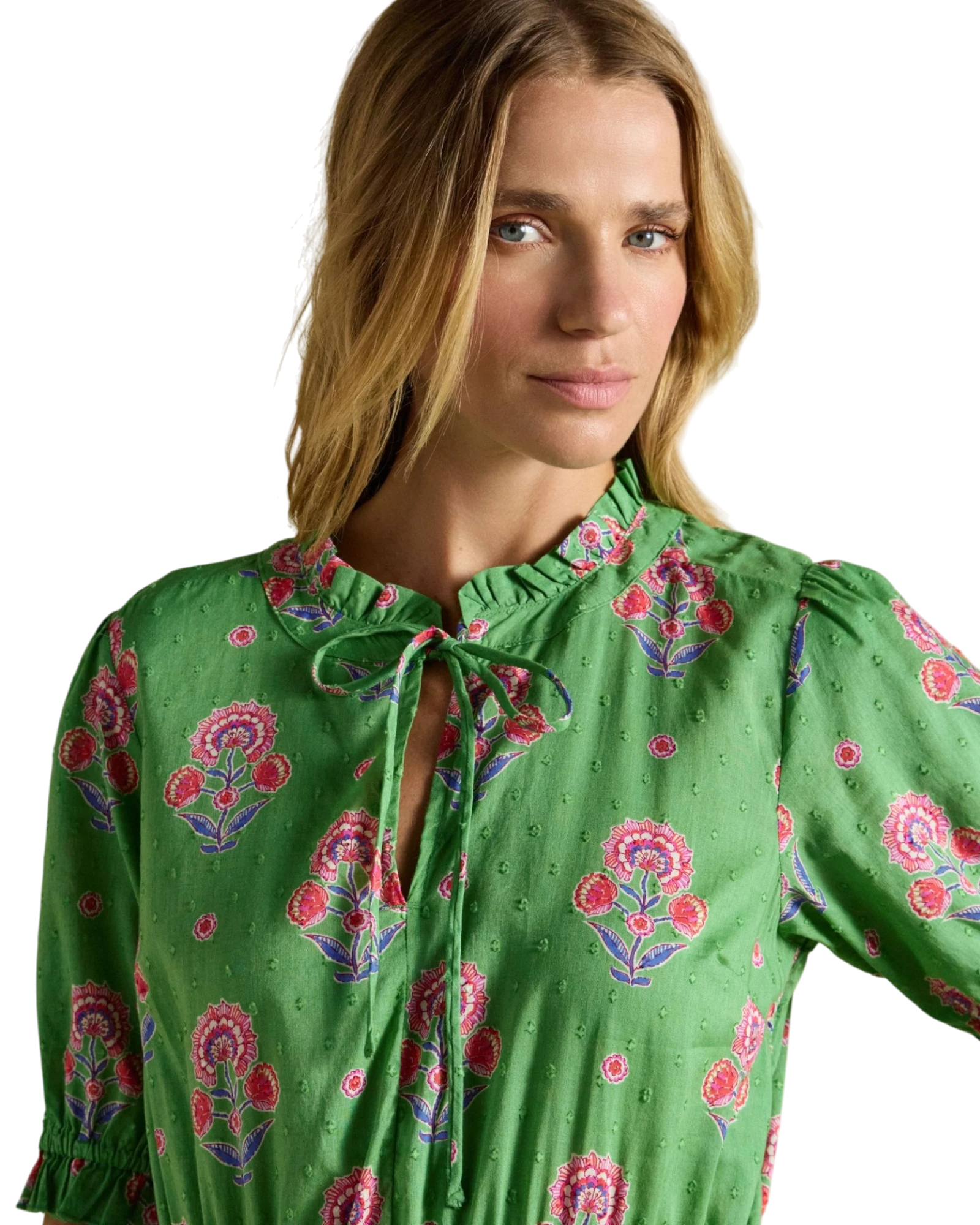 Larissa Dress - Green & Pink