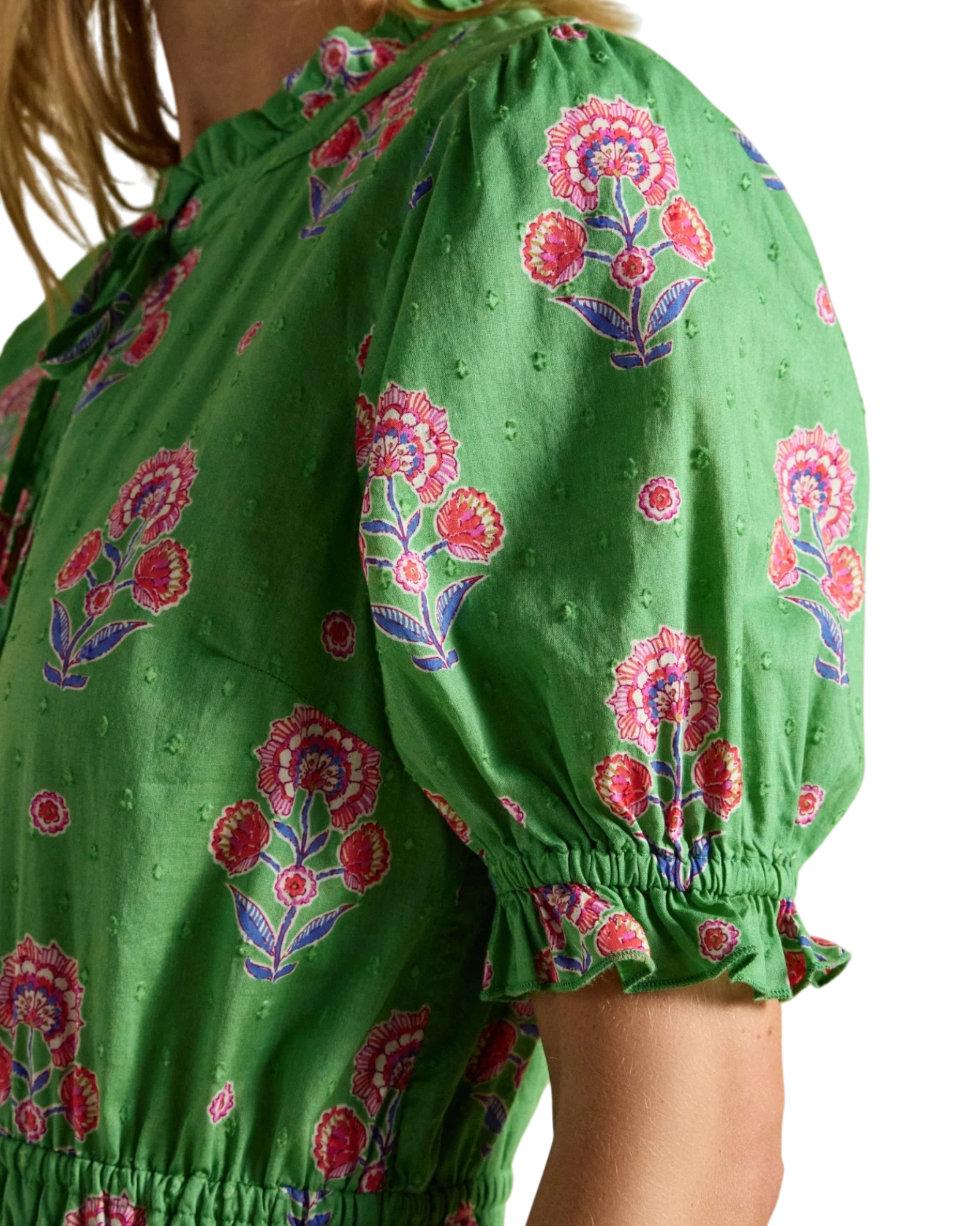 Larissa Dress - Green & Pink