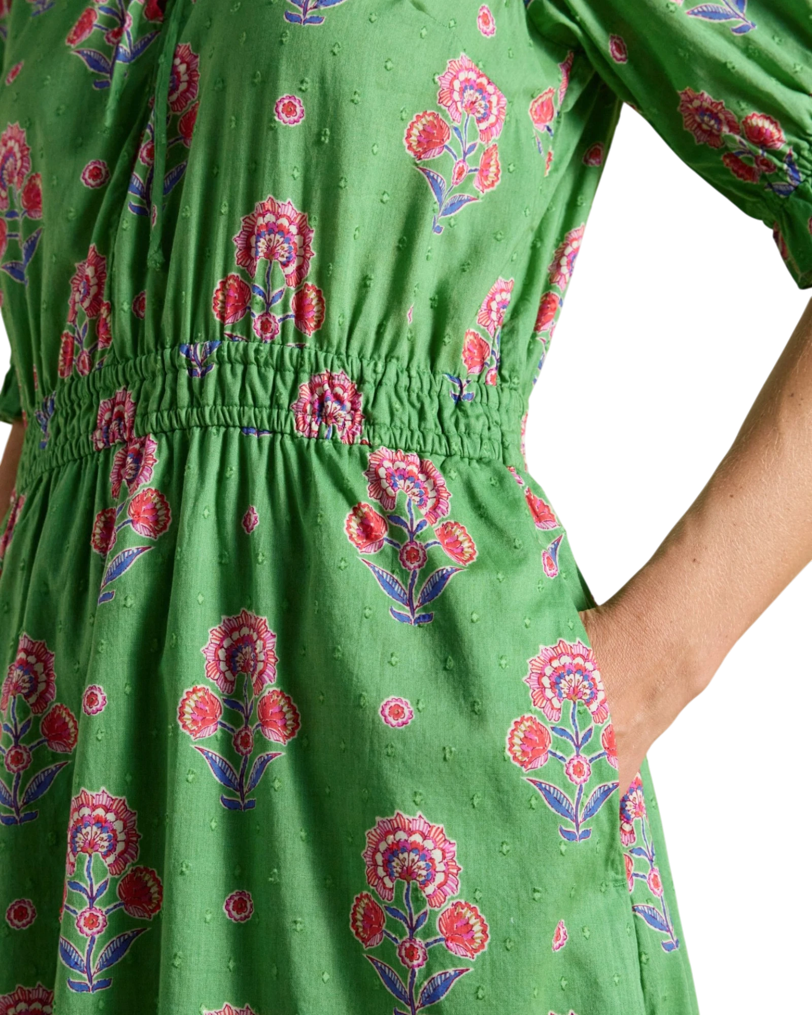 Larissa Dress - Green & Pink