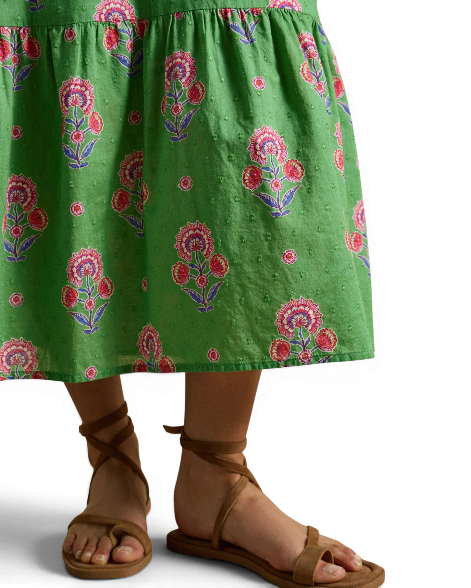 Larissa Dress - Green & Pink