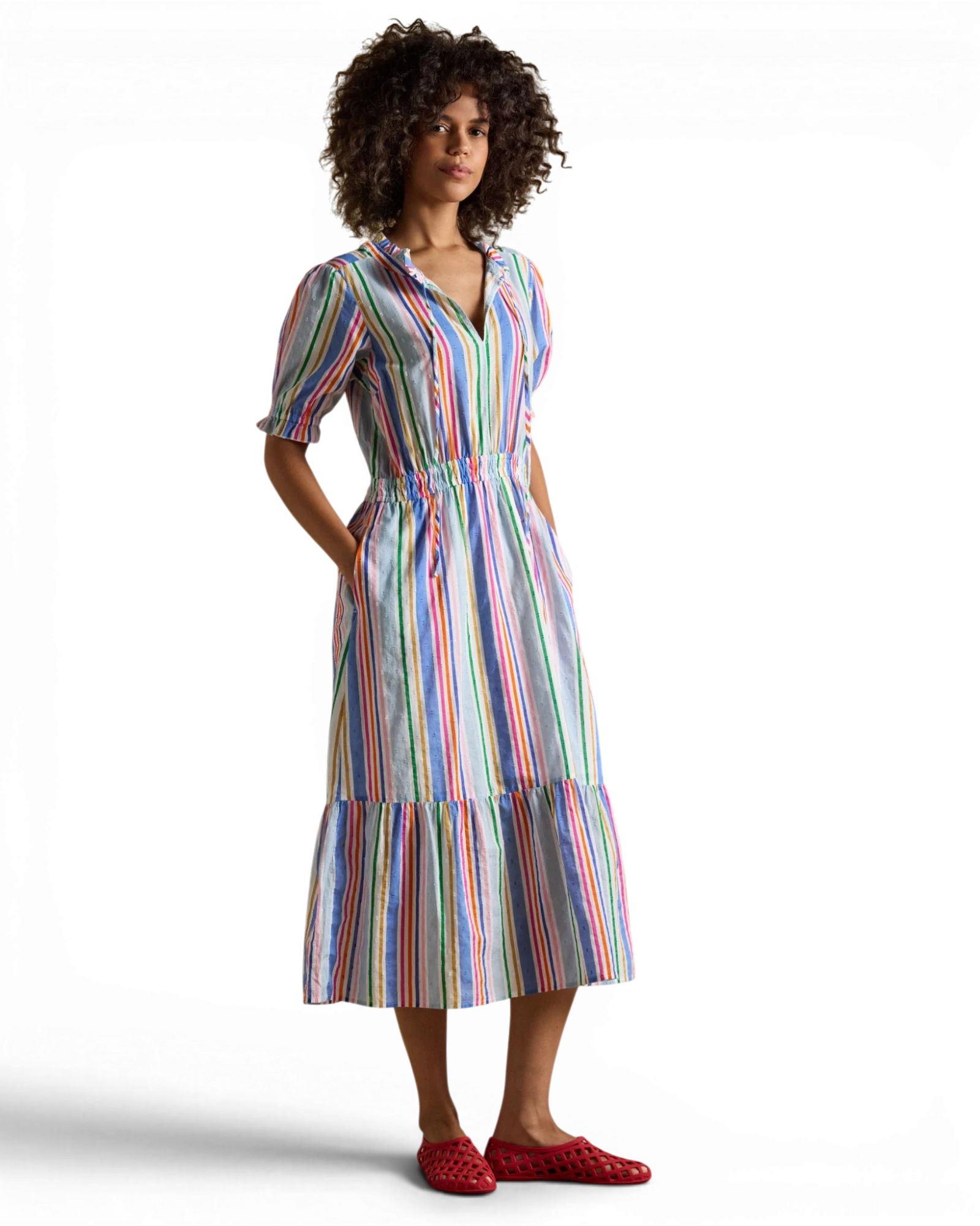 Larissa Dress - Multi Stripe