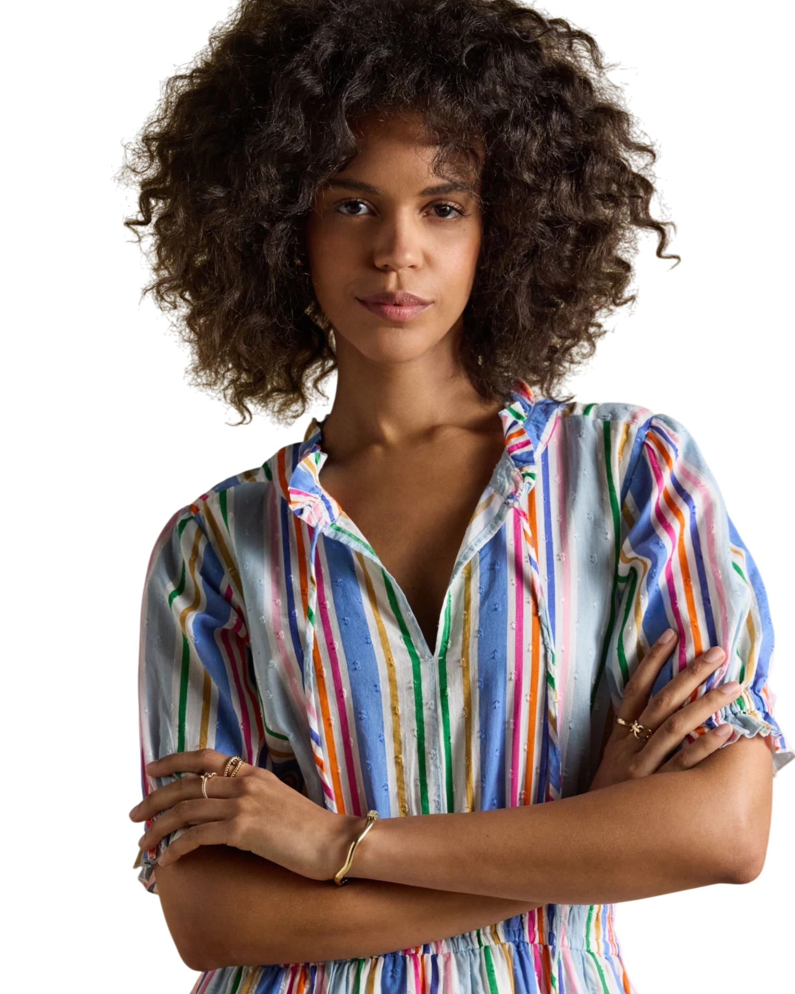 Larissa Dress - Multi Stripe