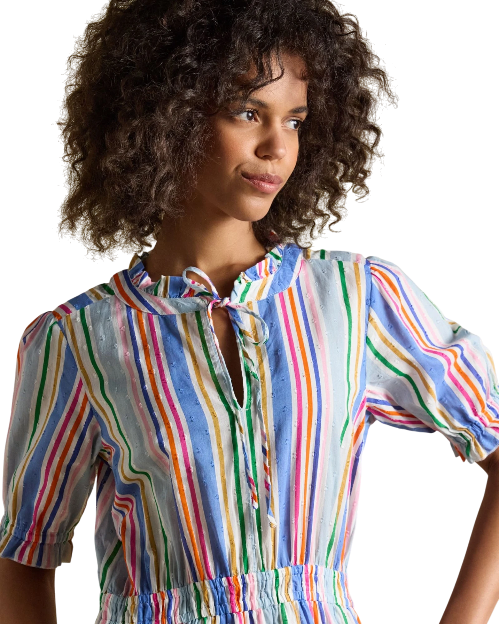Larissa Dress - Multi Stripe