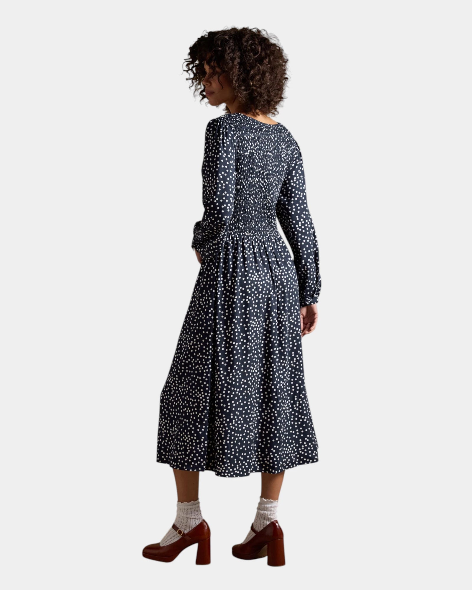 Liliana Dress - Navy Spot