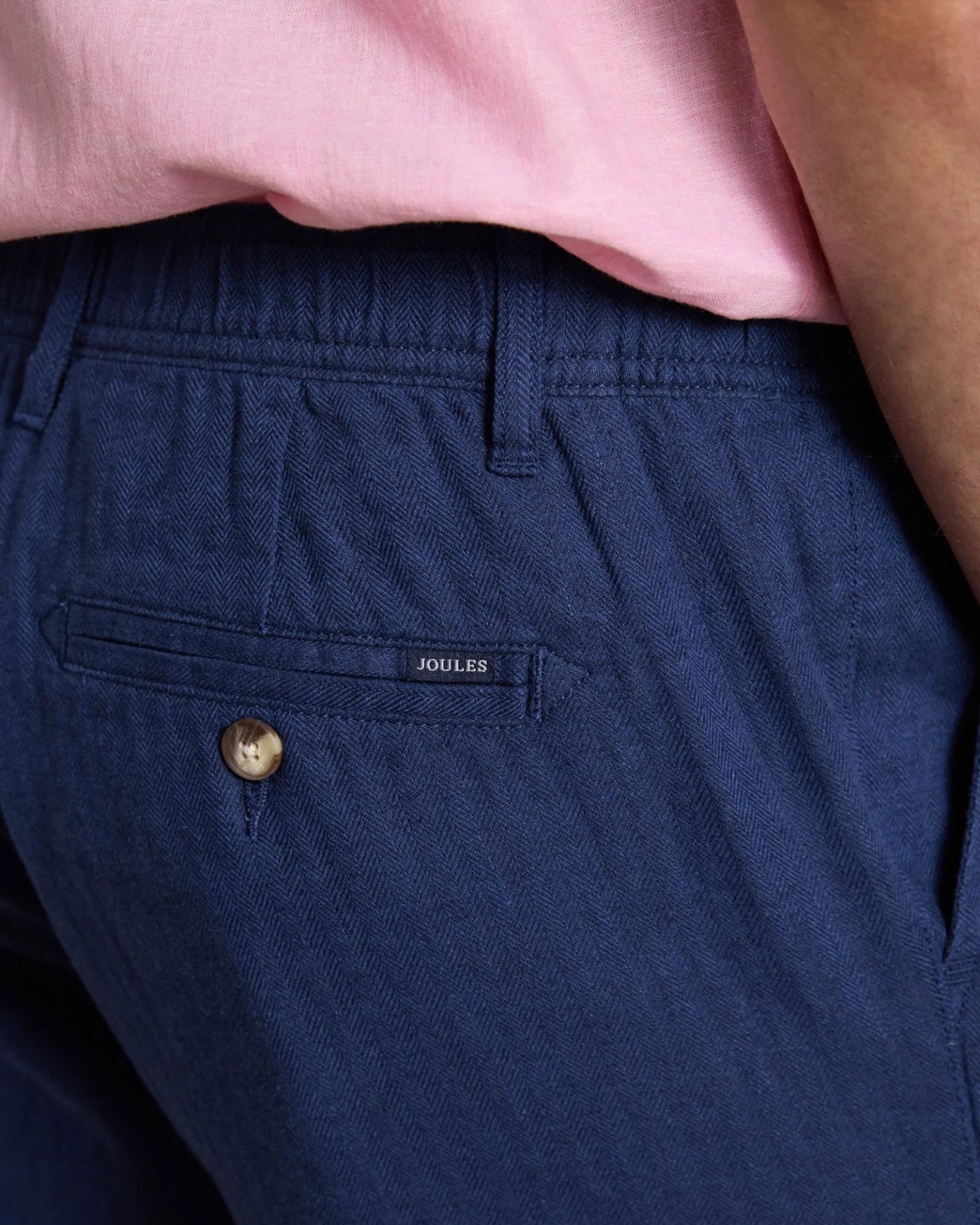 Linen Blend Shorts - Dark Blue