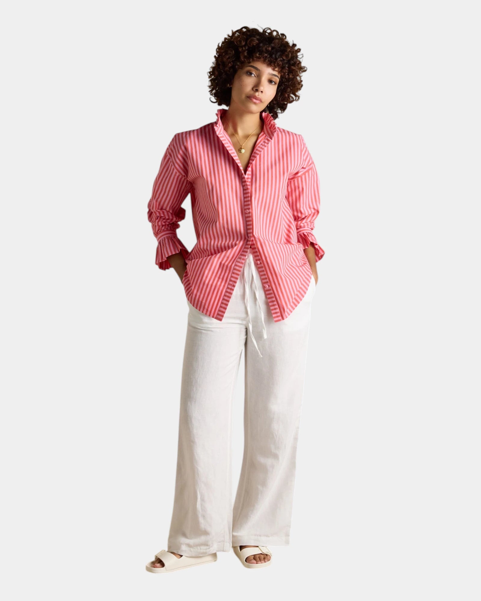 Mae Shirt - Pink Stripe
