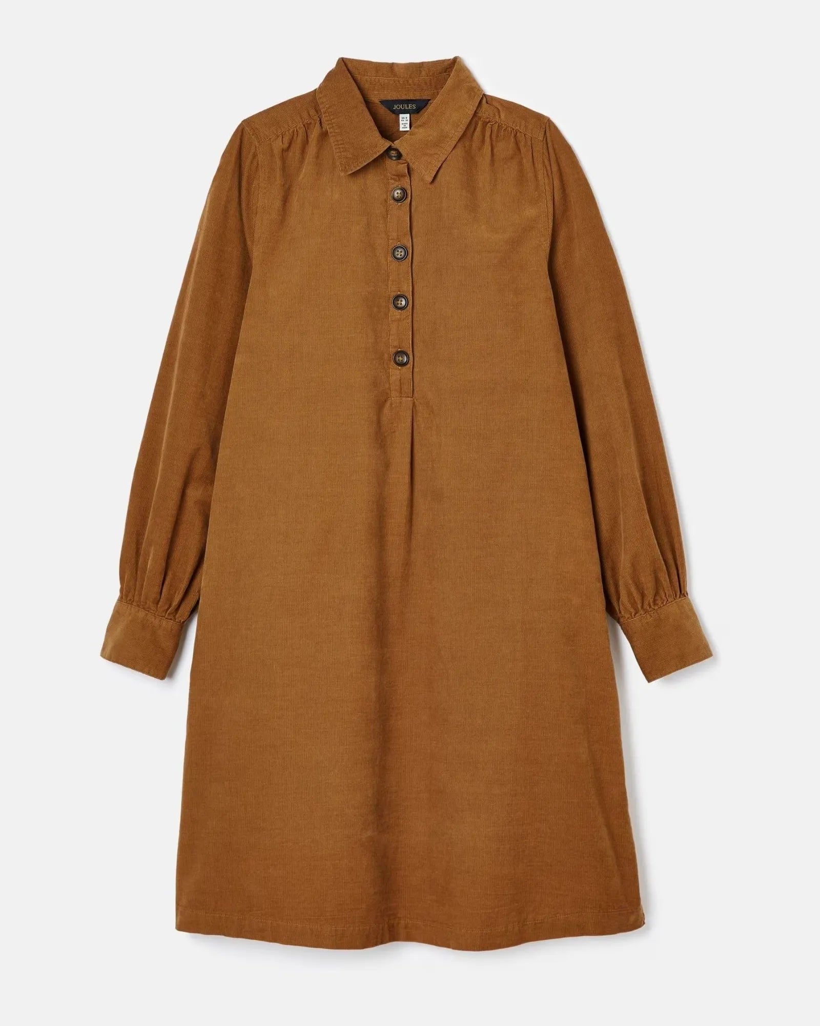 Maple Brown Corduroy Shirt Dress