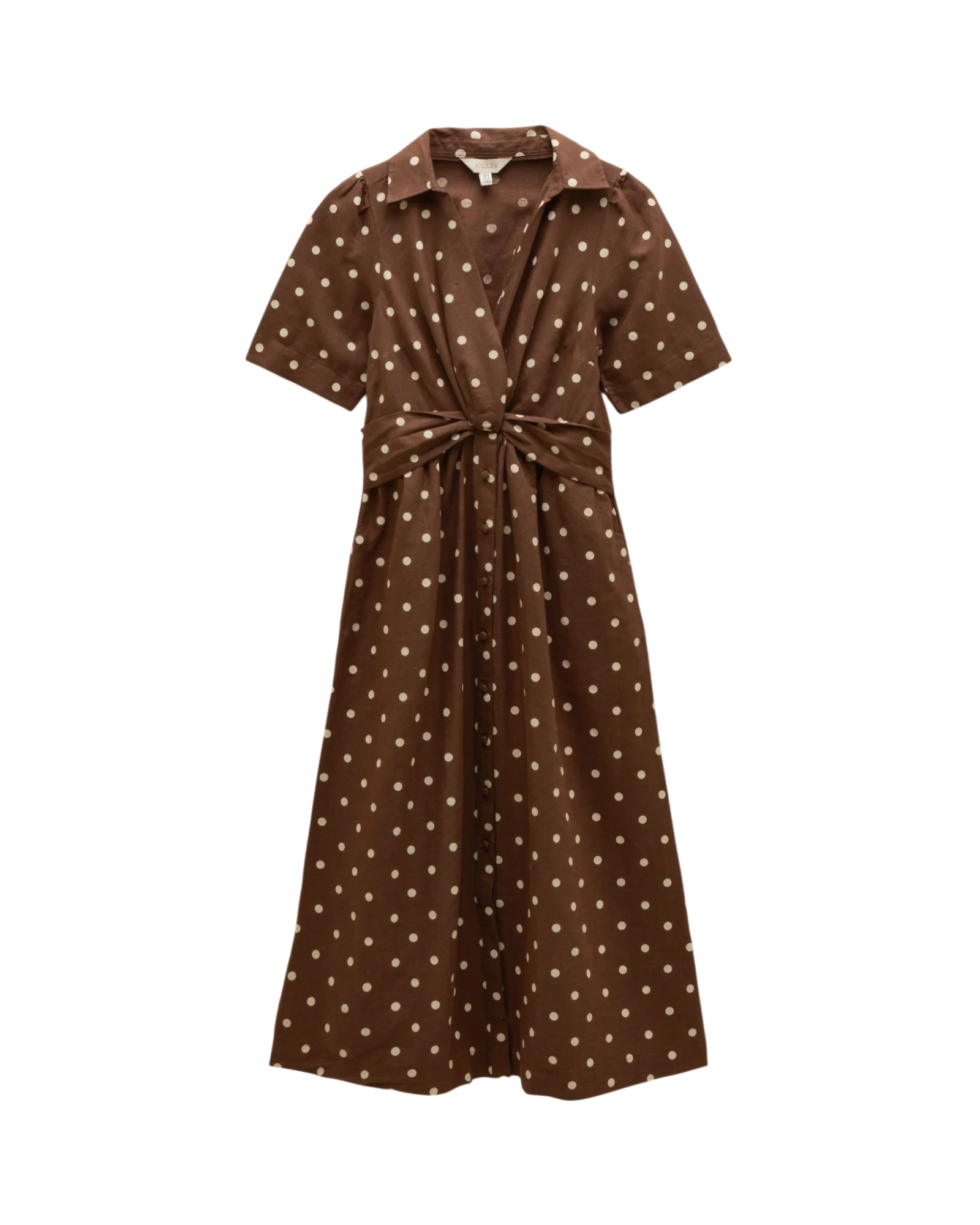 Marina Dress - Brown Polka Dot