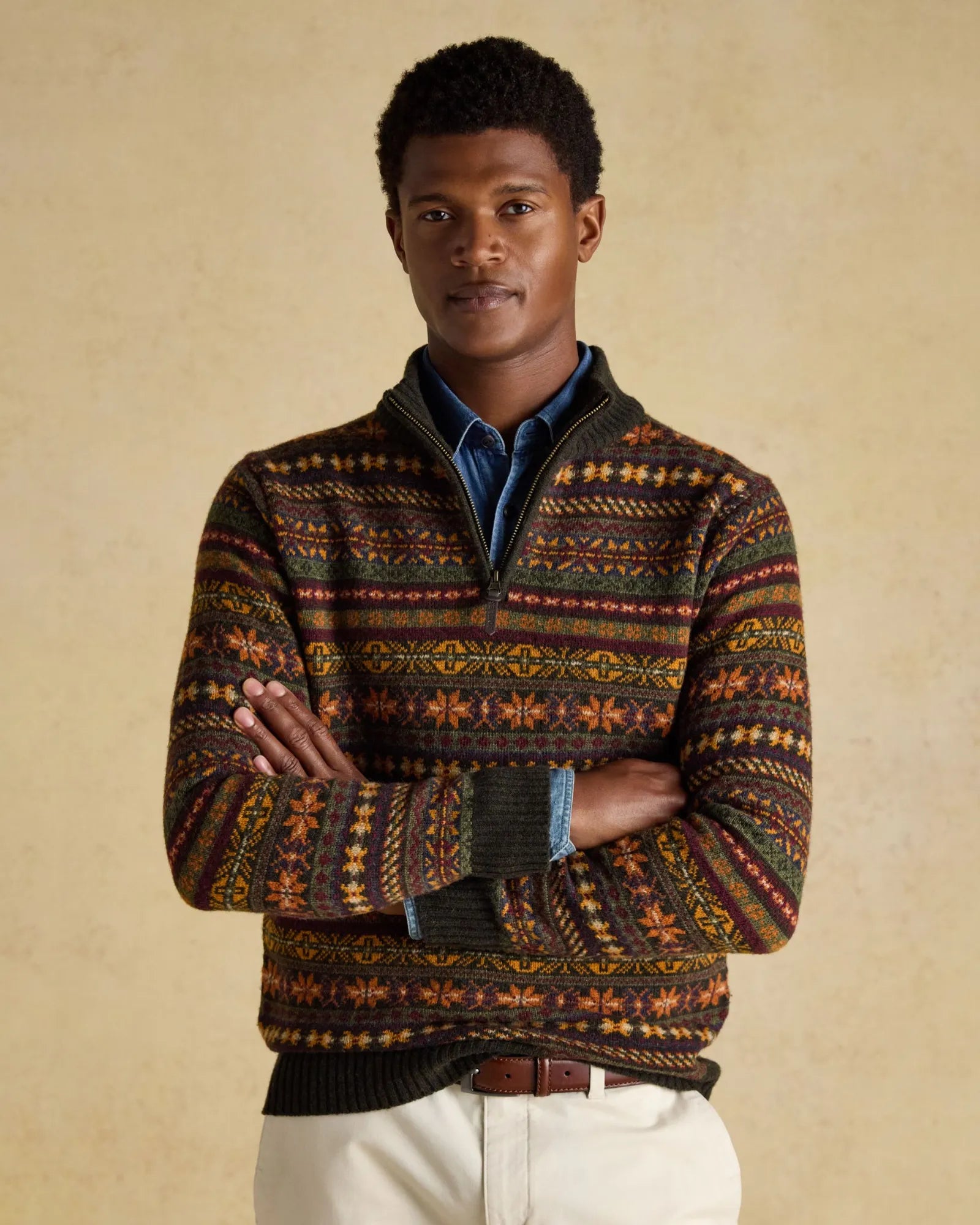 Milligan Quarter Zip Jumper - Green