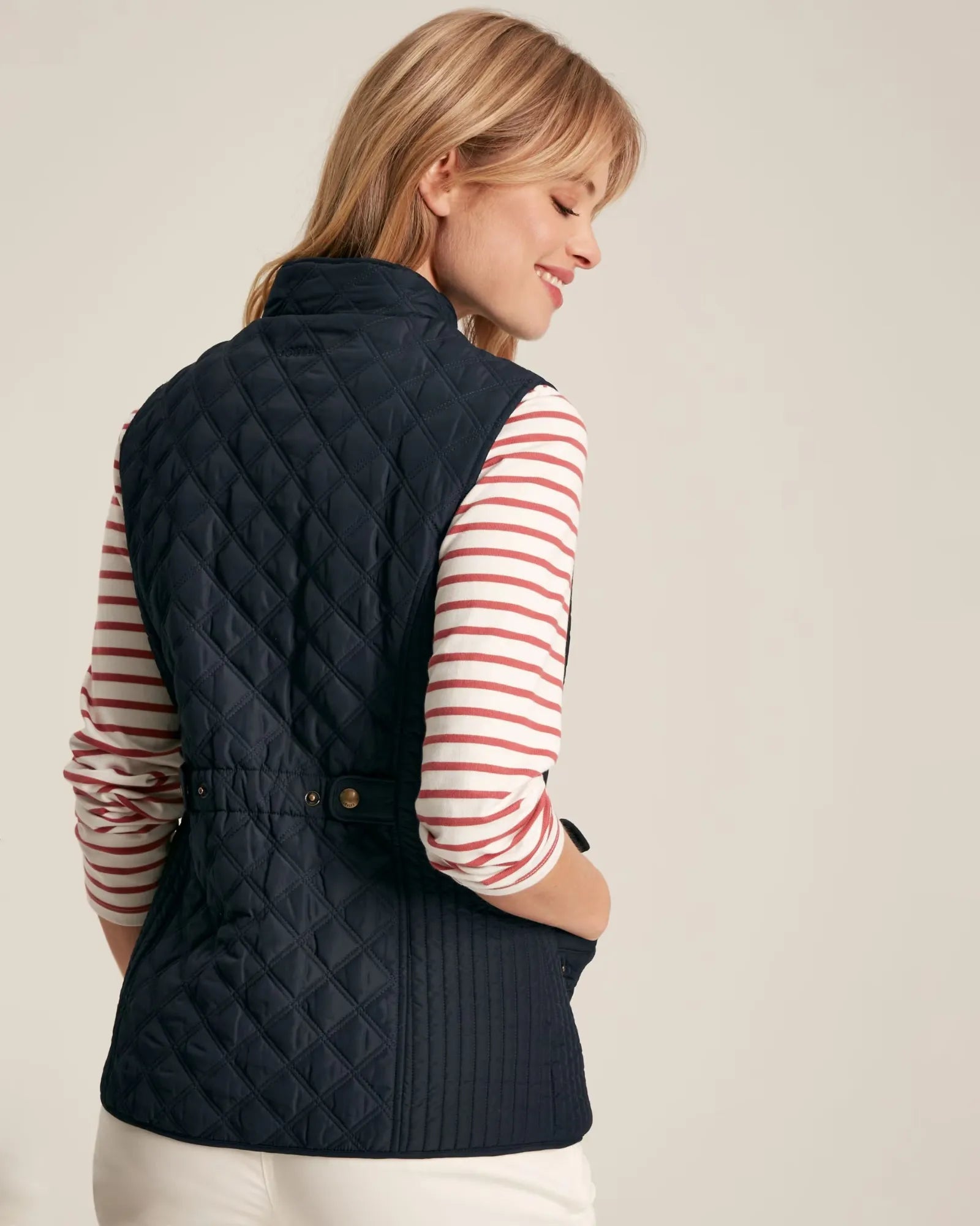Minx Navy Blue Showerproof Diamond Quilted Gilet