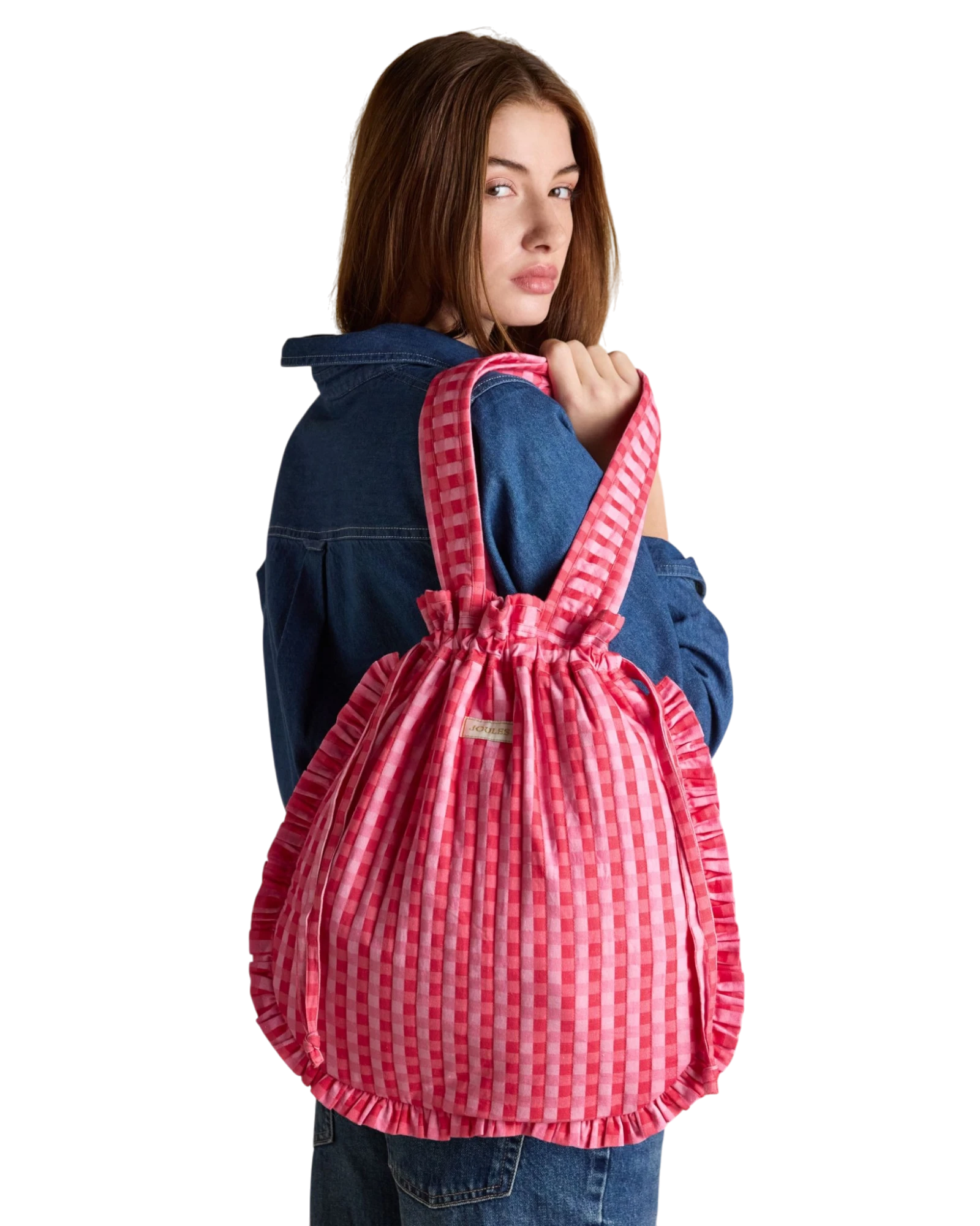 Nella Tote Bag - Red & Pink Gingham