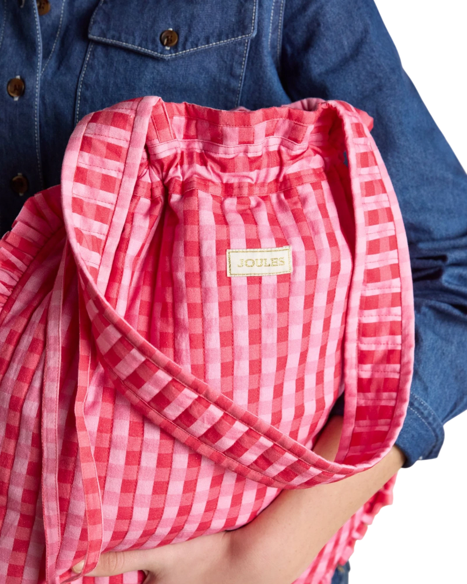 Nella Tote Bag - Red & Pink Gingham