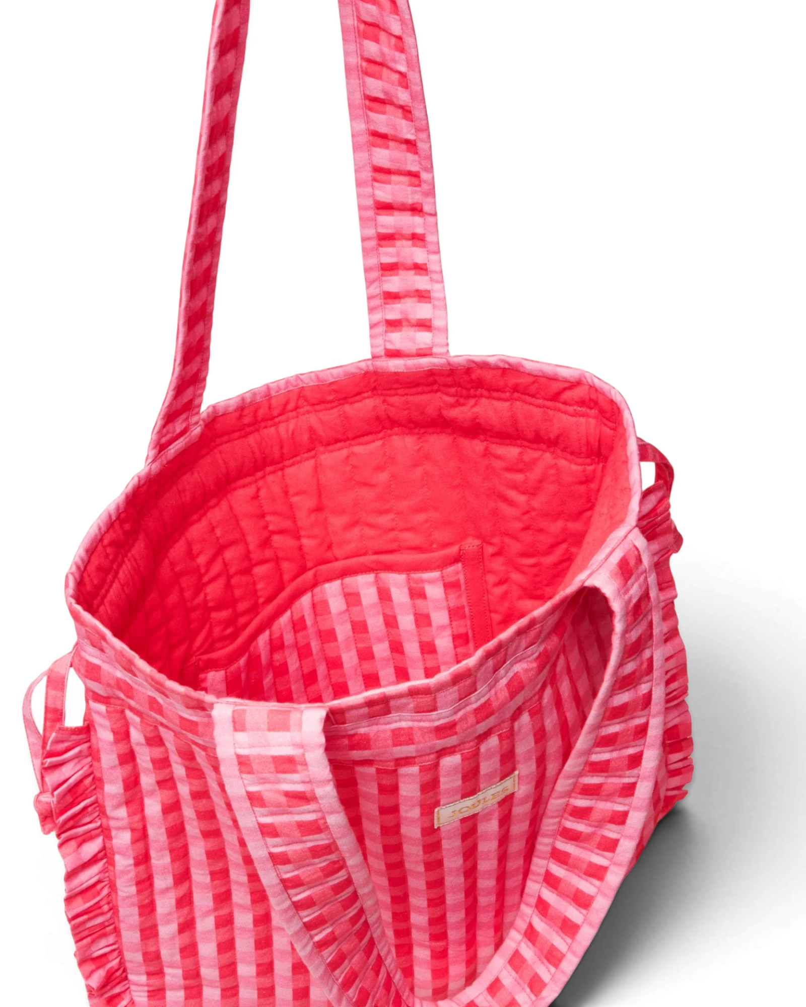 Nella Tote Bag - Red & Pink Gingham