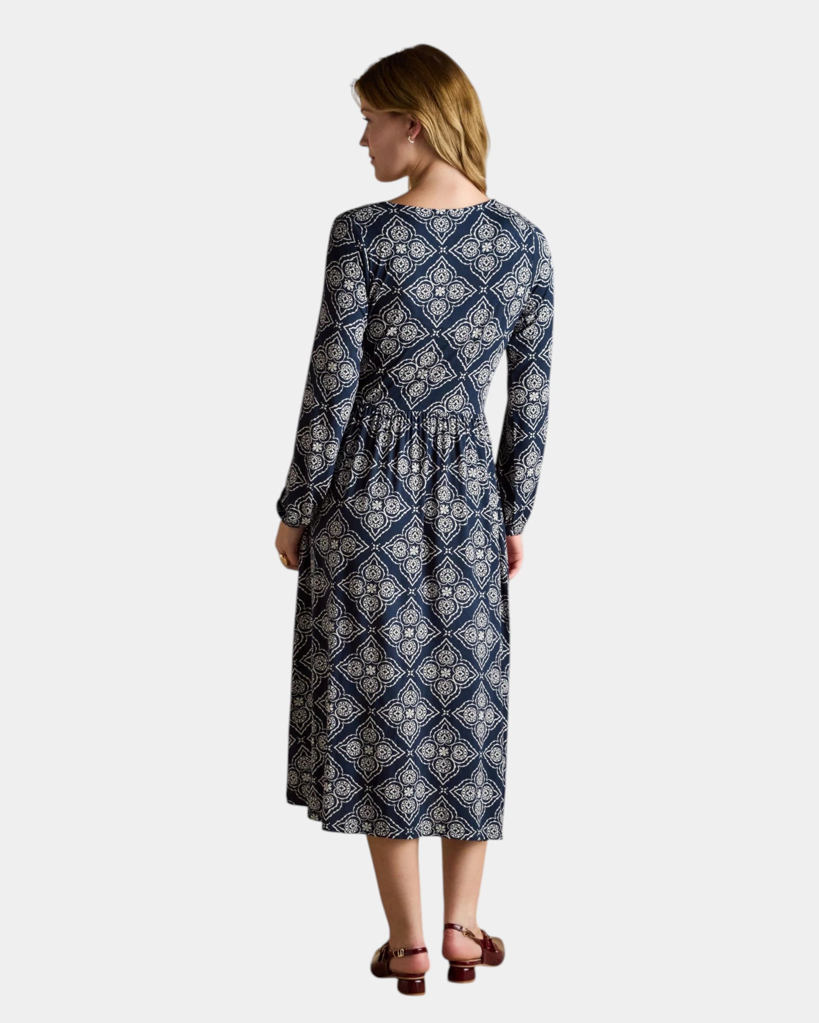 Nia Long Sleeve Dress - Navy