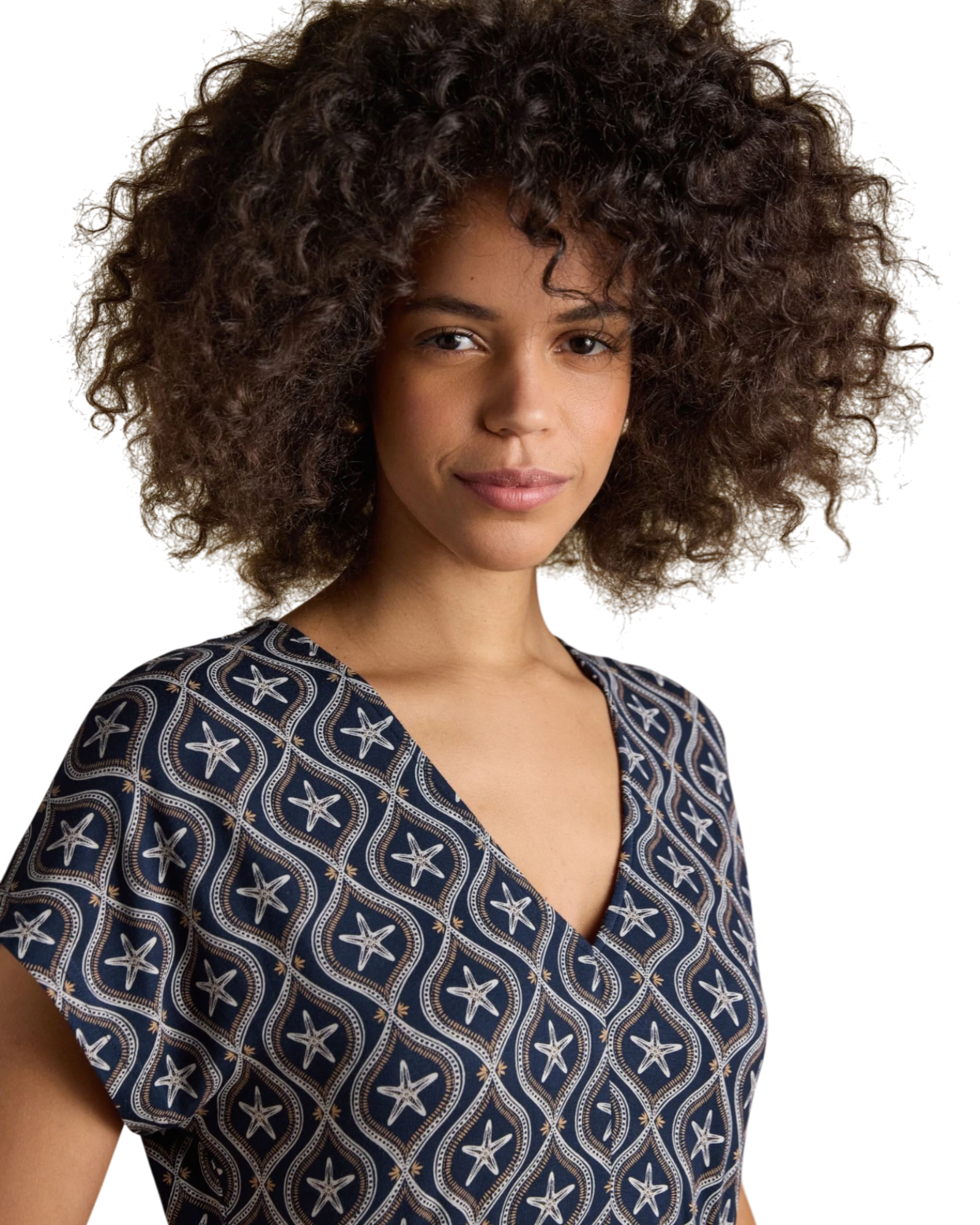 Nia Short Sleeve Dress - Navy