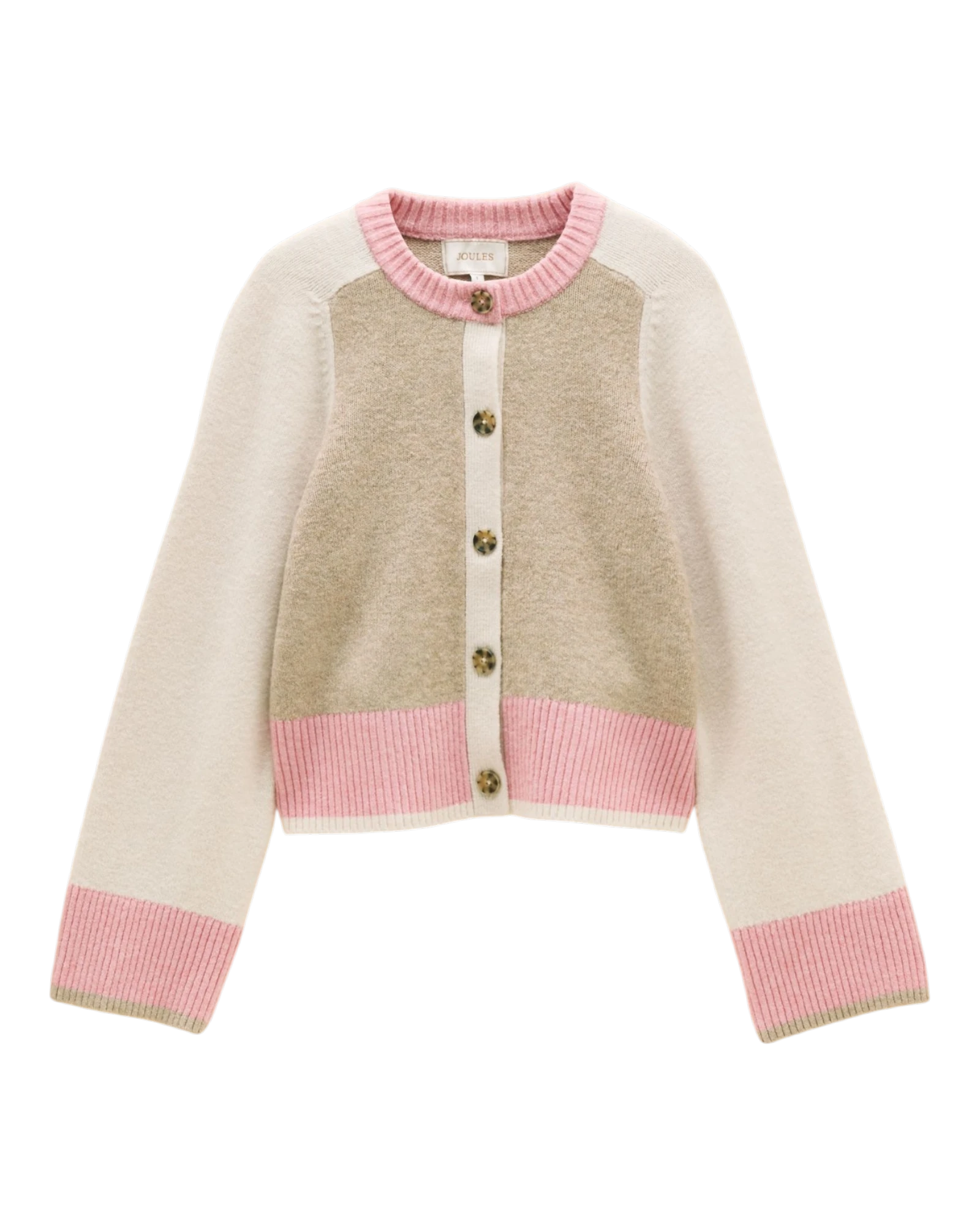 Nora Cardigan - Pink & Cream