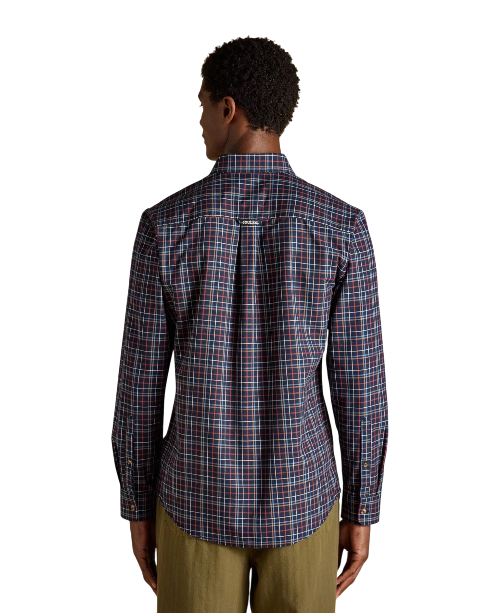 Oxford Classic Fit Checked Shirt - Navy & Red