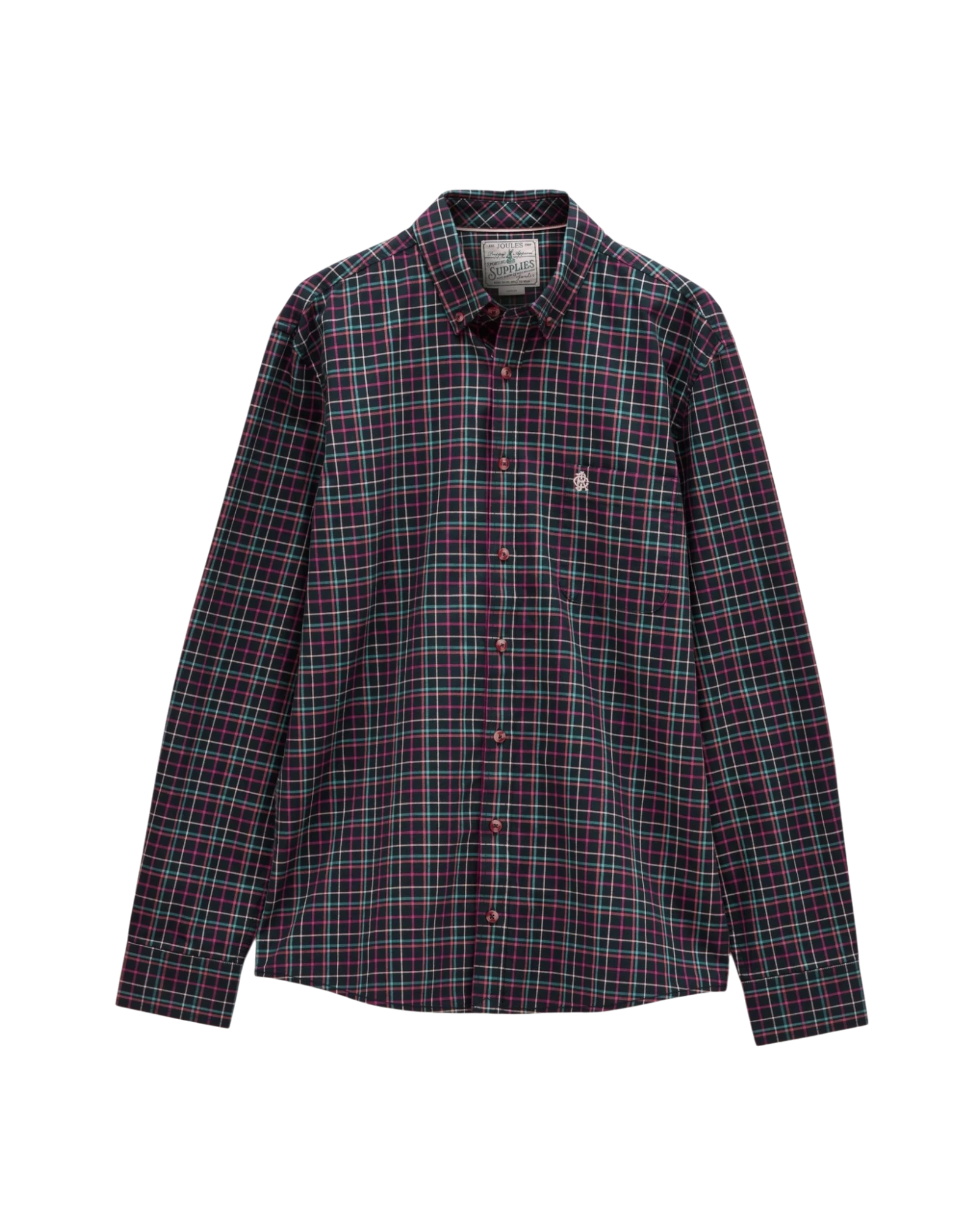 Oxford Classic Fit Checked Shirt - Navy & Red