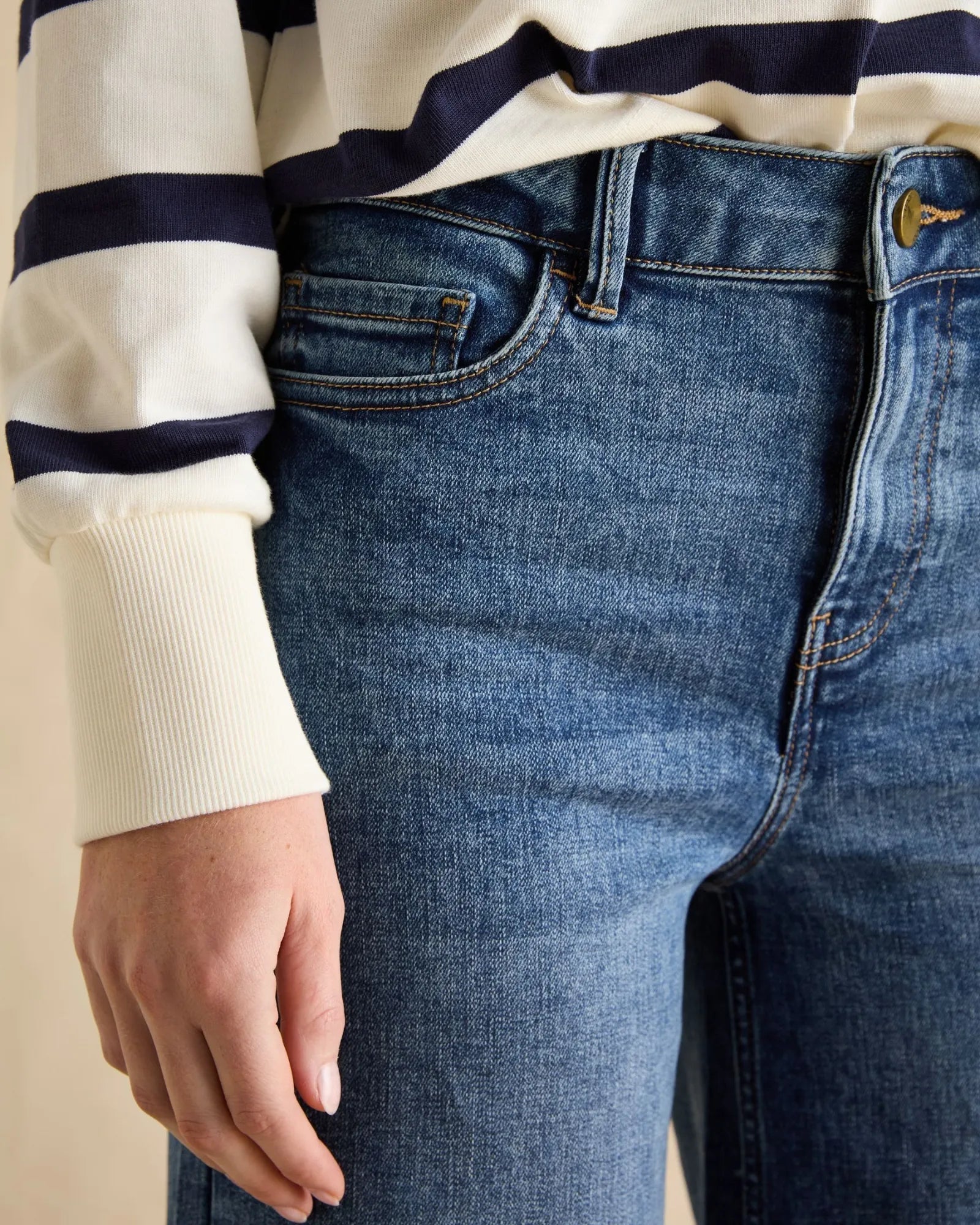 Palazzo Jeans - Mid Wash Denim