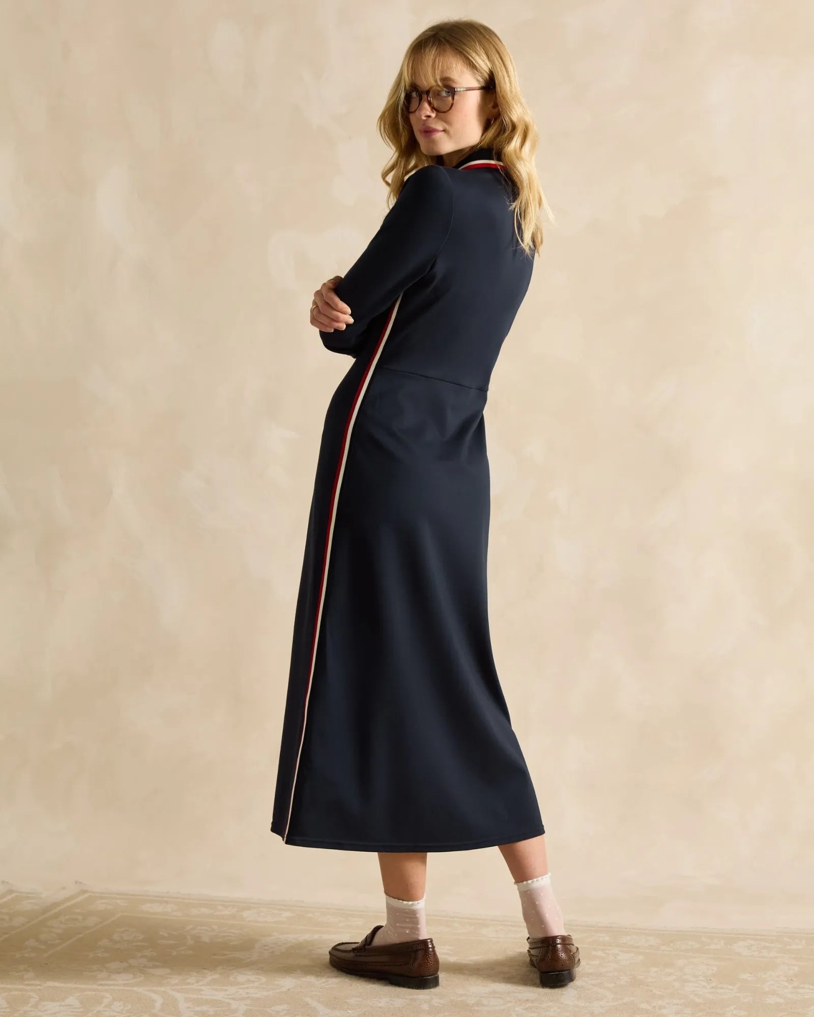 Pia Dress - Marine Navy