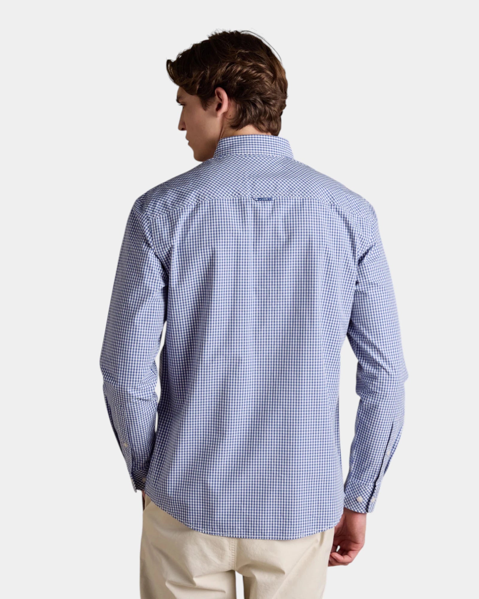 Poplin Gingham Shirt - Blue