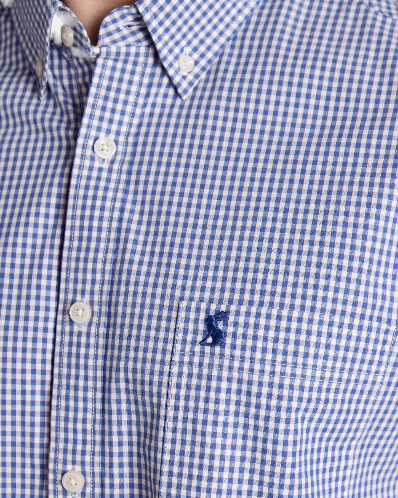 Poplin Gingham Shirt - Blue