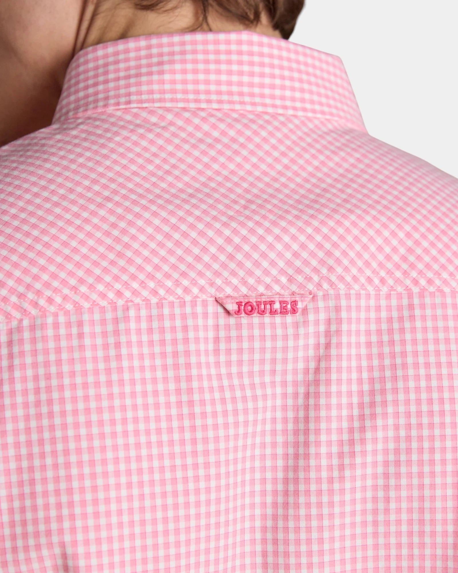 Poplin Gingham Shirt - Pink