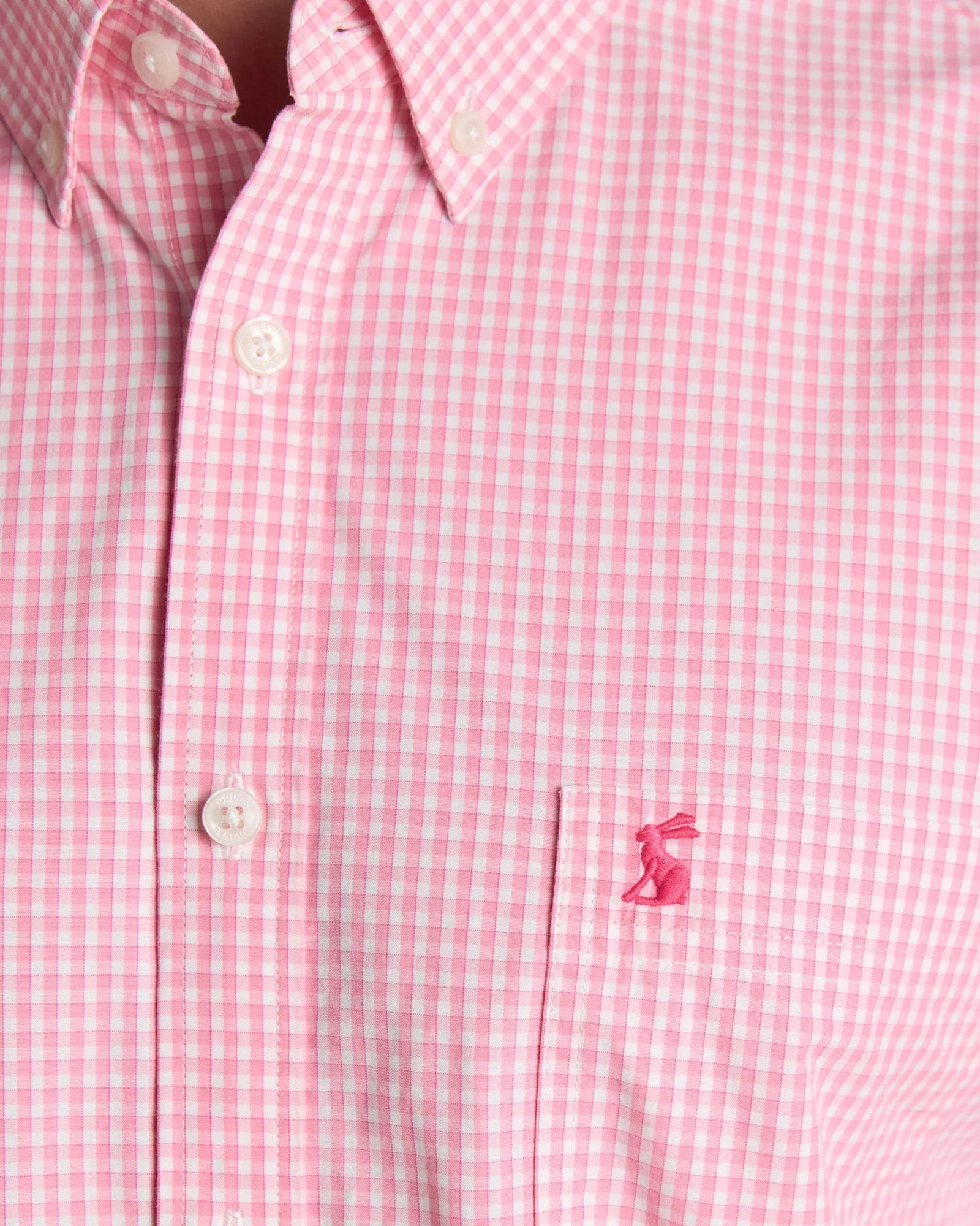 Poplin Gingham Shirt - Pink