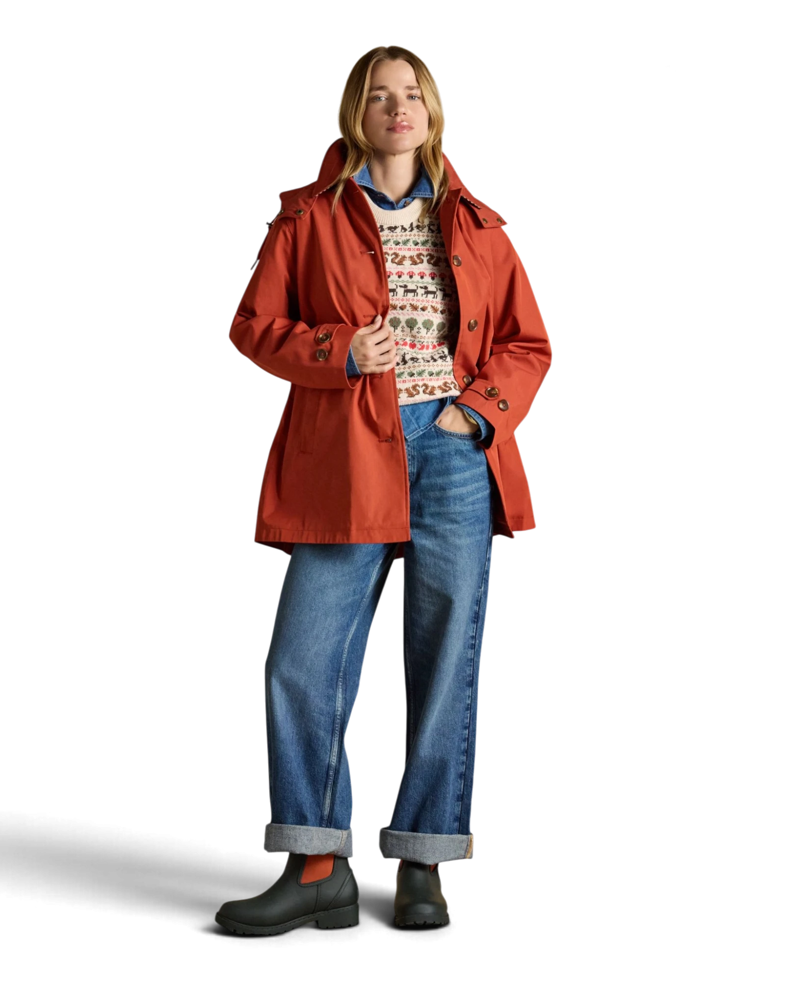 Rainmore Raincoat - Rust Red