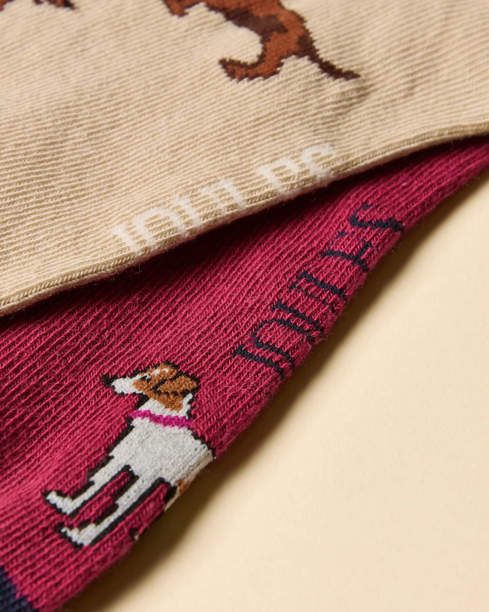 Rilla Pack of 2 Socks - Berry/Ecru