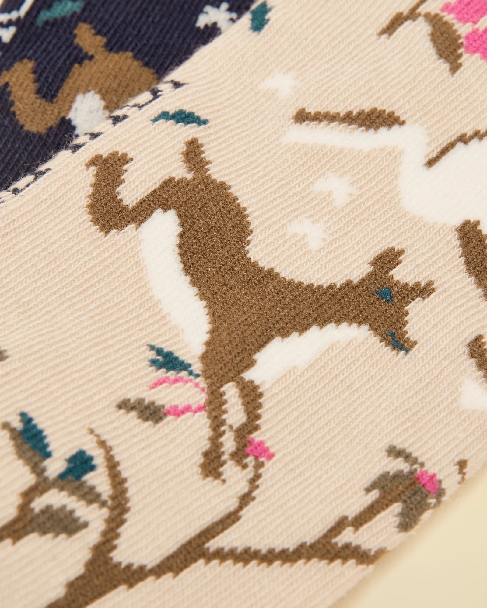 Rilla Pack of 2 Socks - Navy/Oatmeal