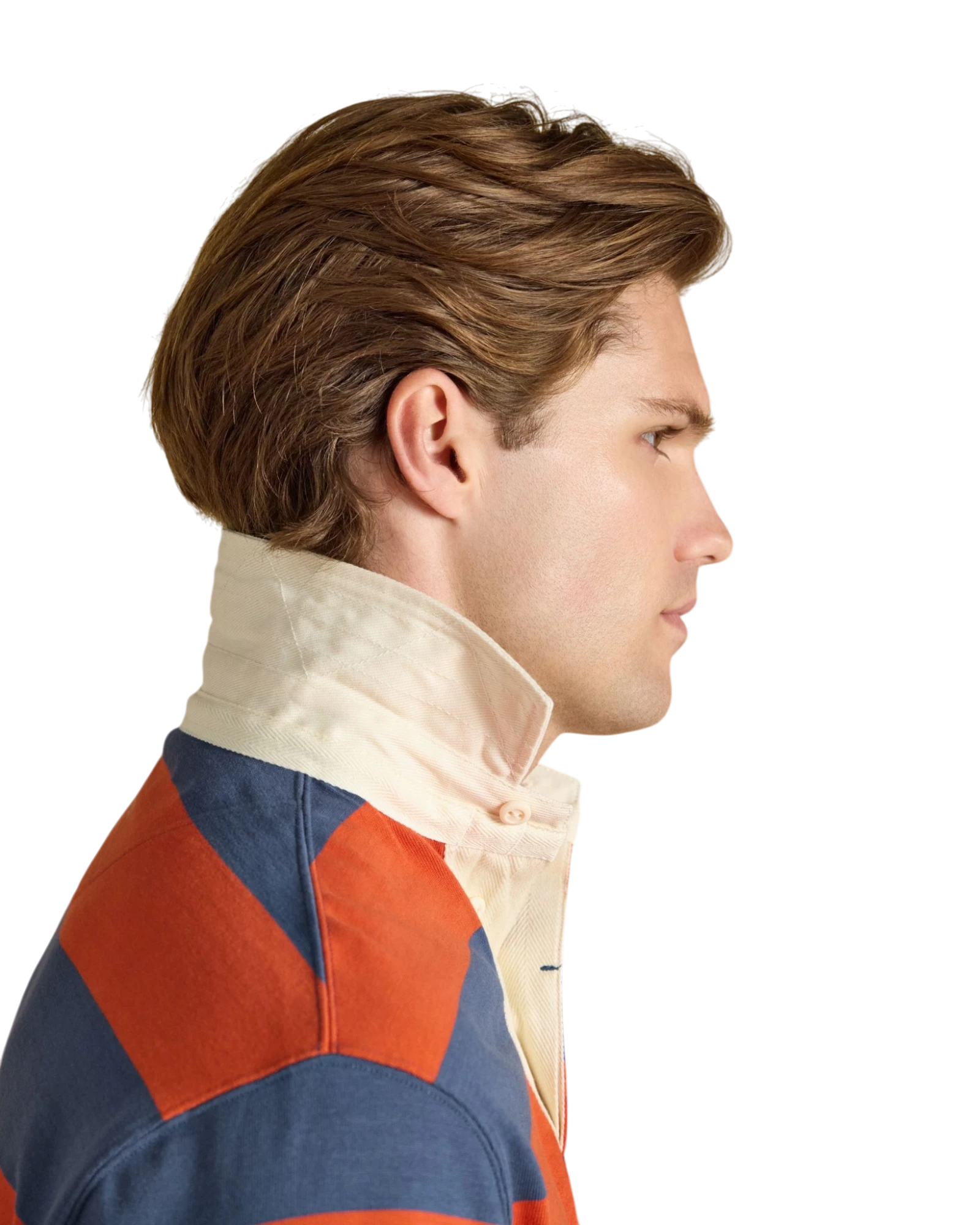 Rugby Club Long Sleeve Striped Rugby Shirt - Blue/Orange