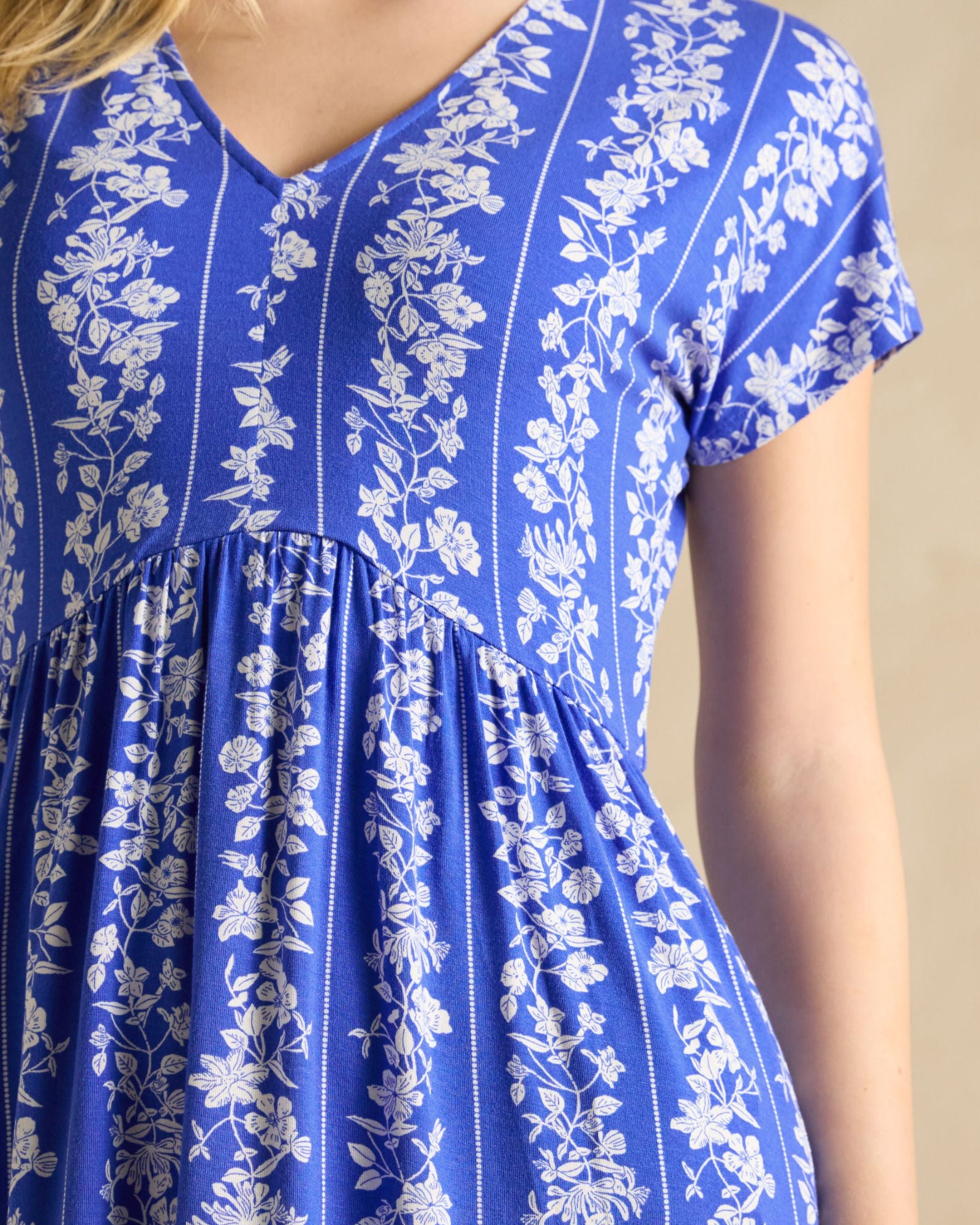 Short Nia Dress - Blue Floral