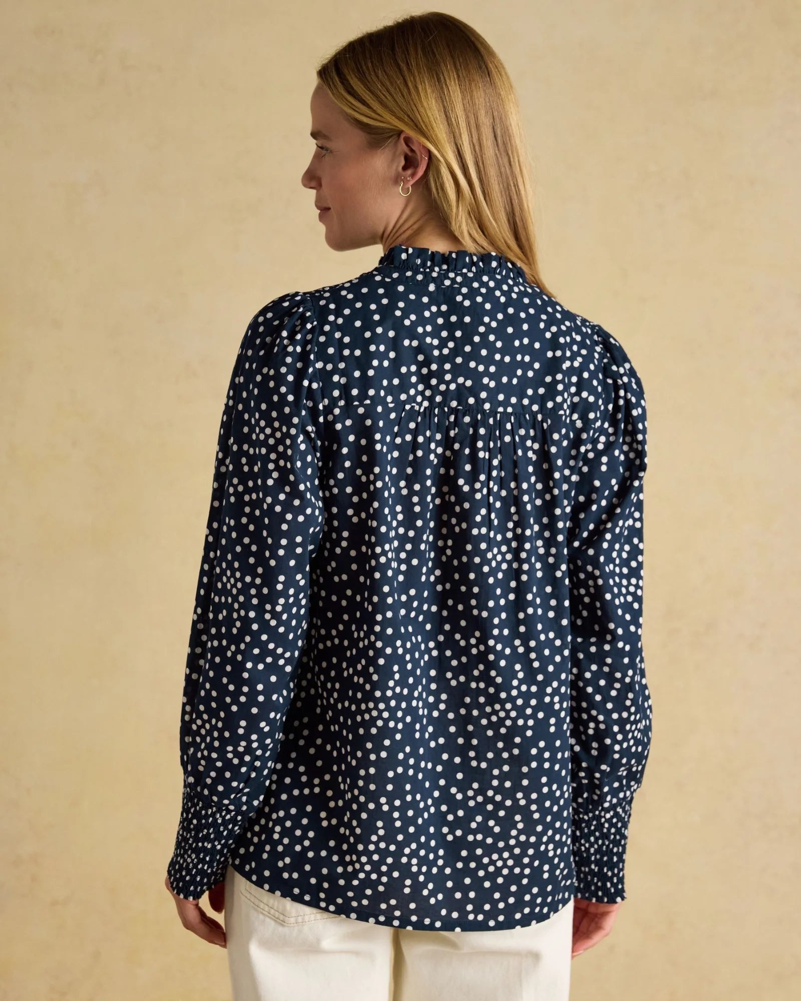 Silvia Long Sleeve Blouse - Navy