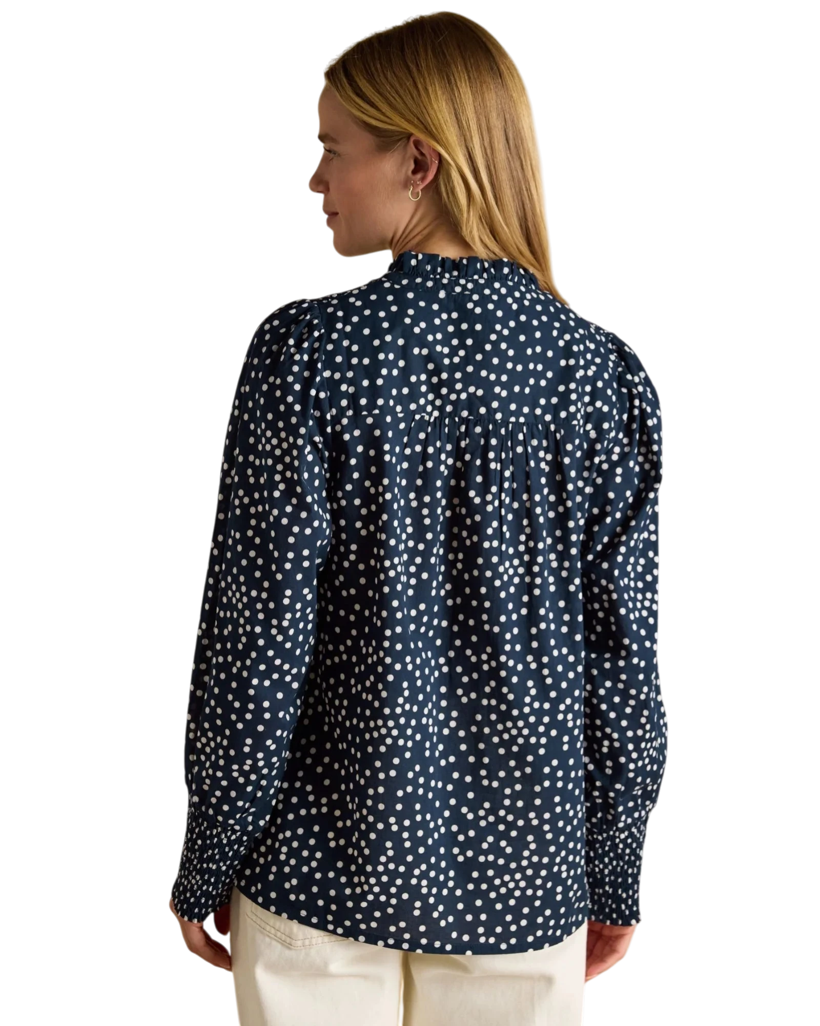 Silvia Long Sleeve Blouse - Navy