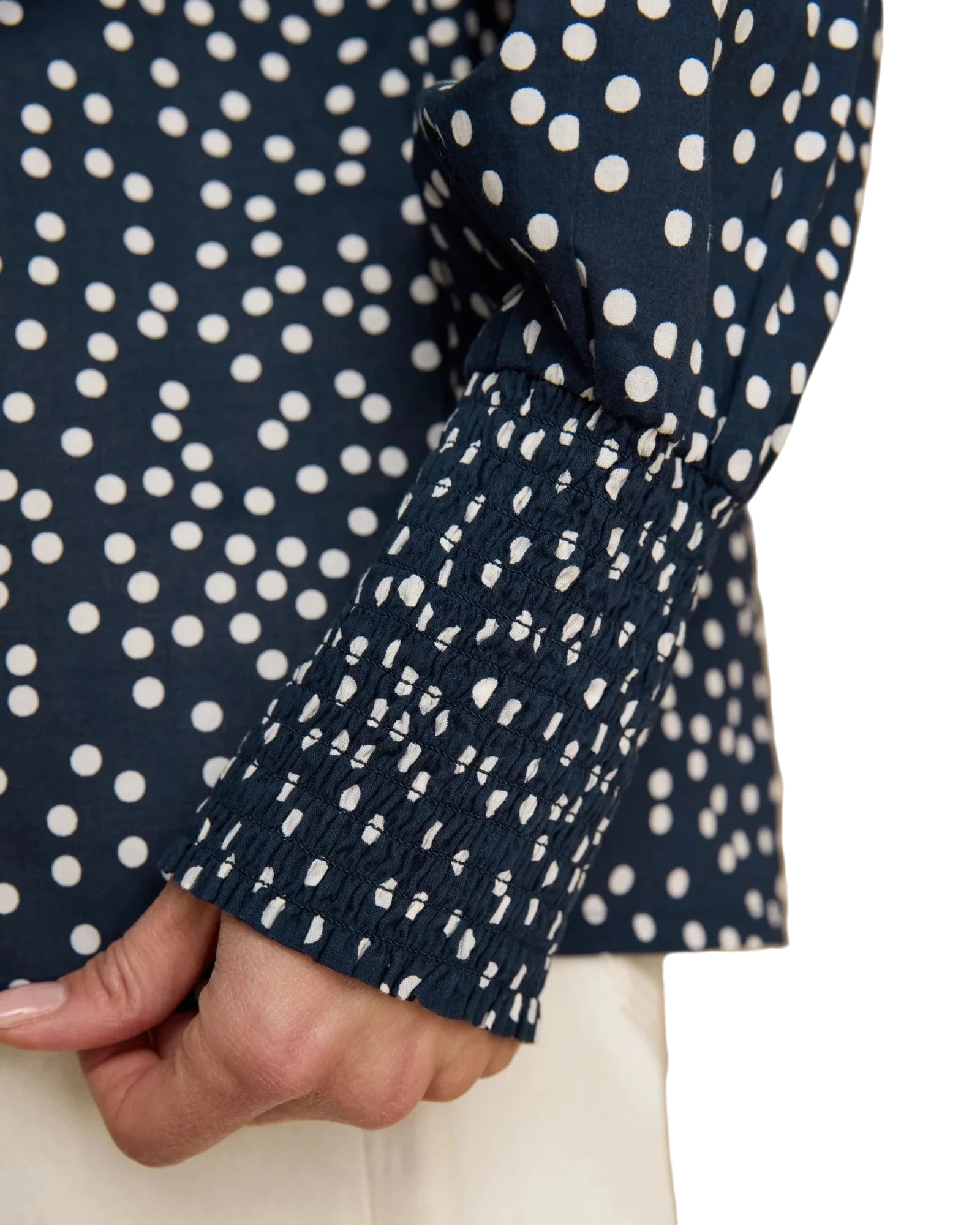 Silvia Long Sleeve Blouse - Navy