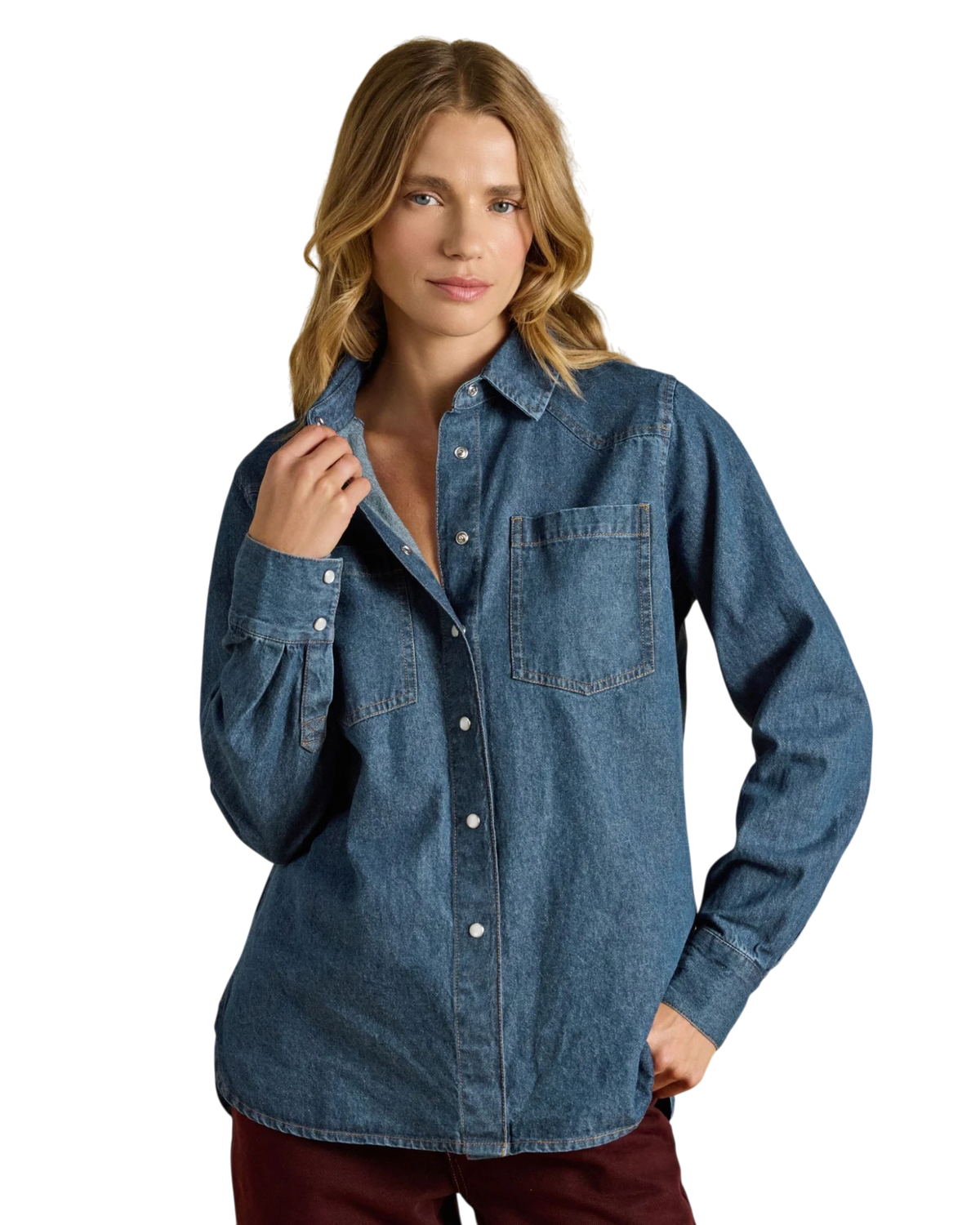 Western Shirt - Mid Wash