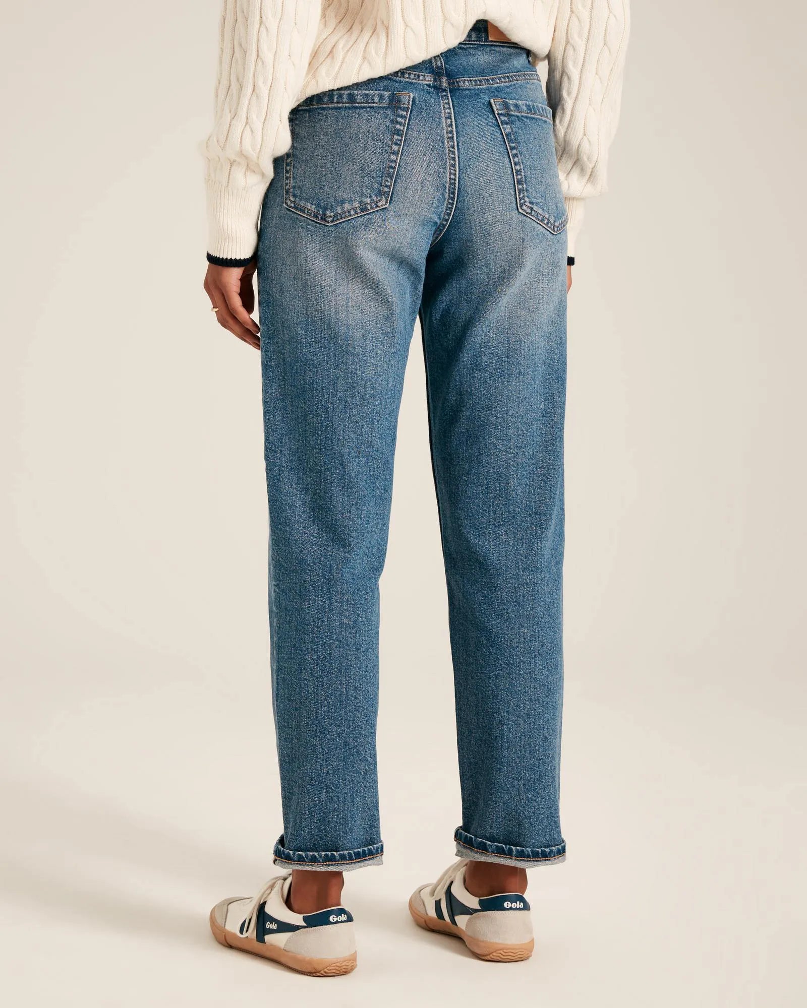 Slim Straight Jeans - Mid Wash