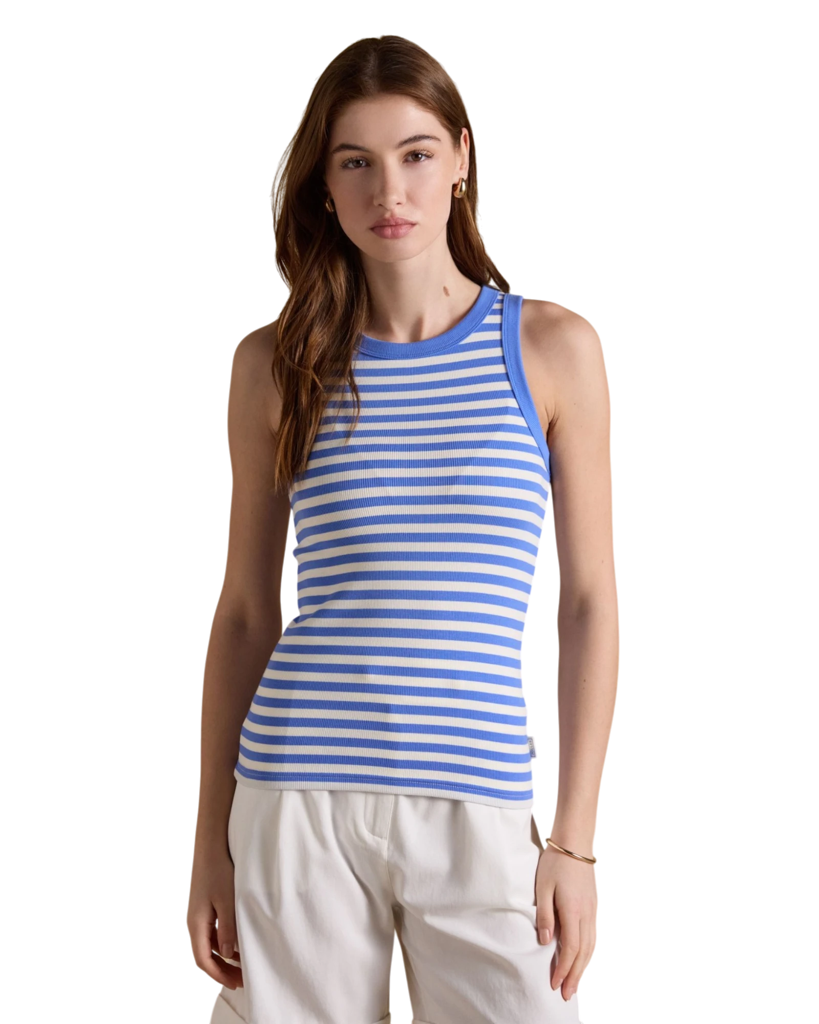 Sofia Vest - Blue & White Stripe