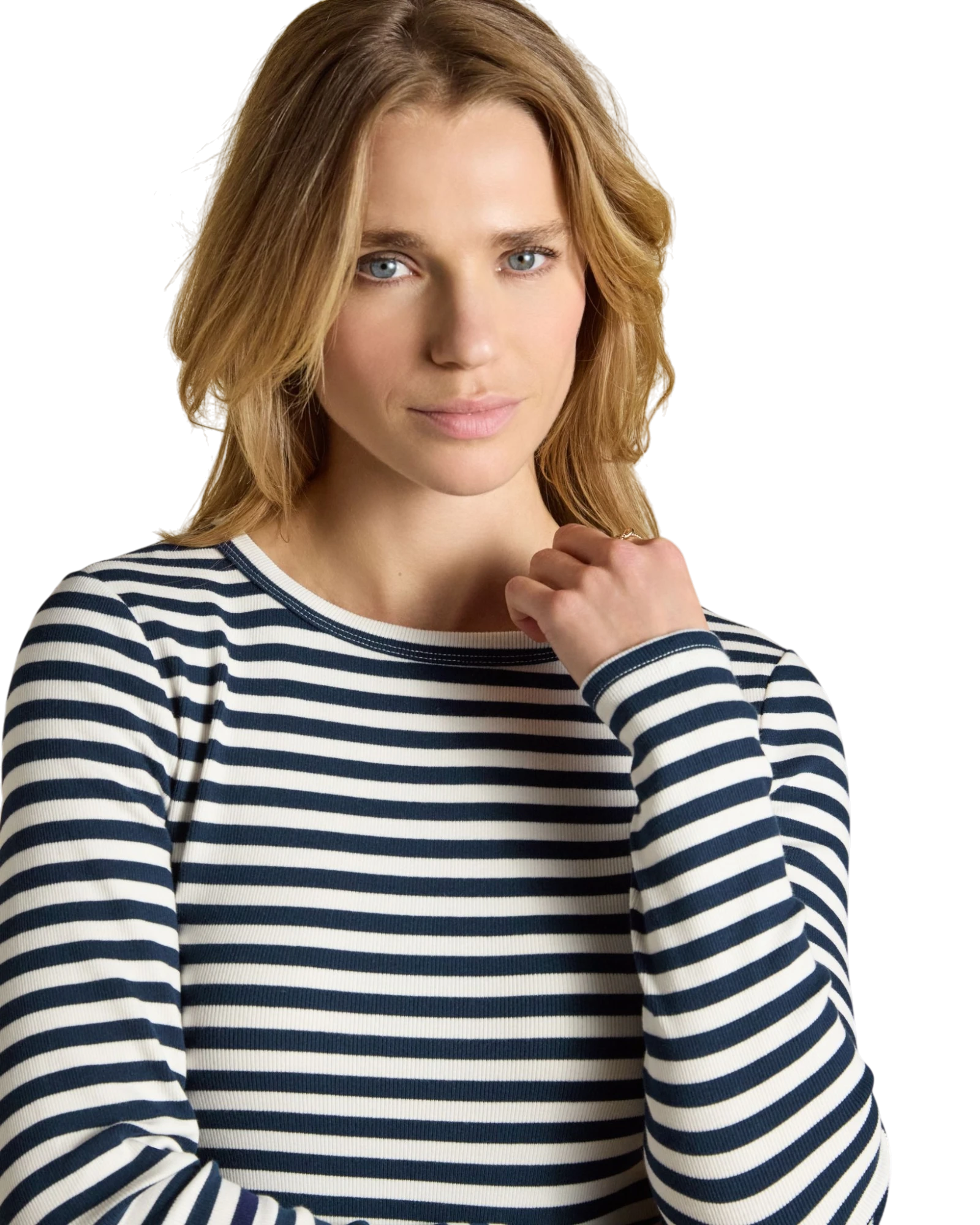 Sophie Long Sleeve T-Shirt - Navy Striped