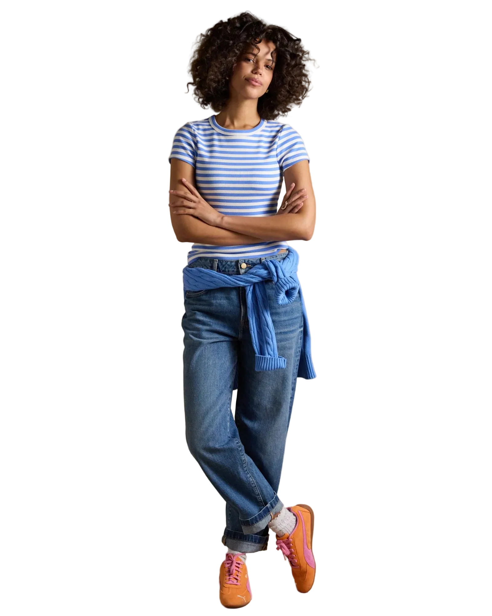 Sophie Short Sleeve T-Shirt - Blue Stripe