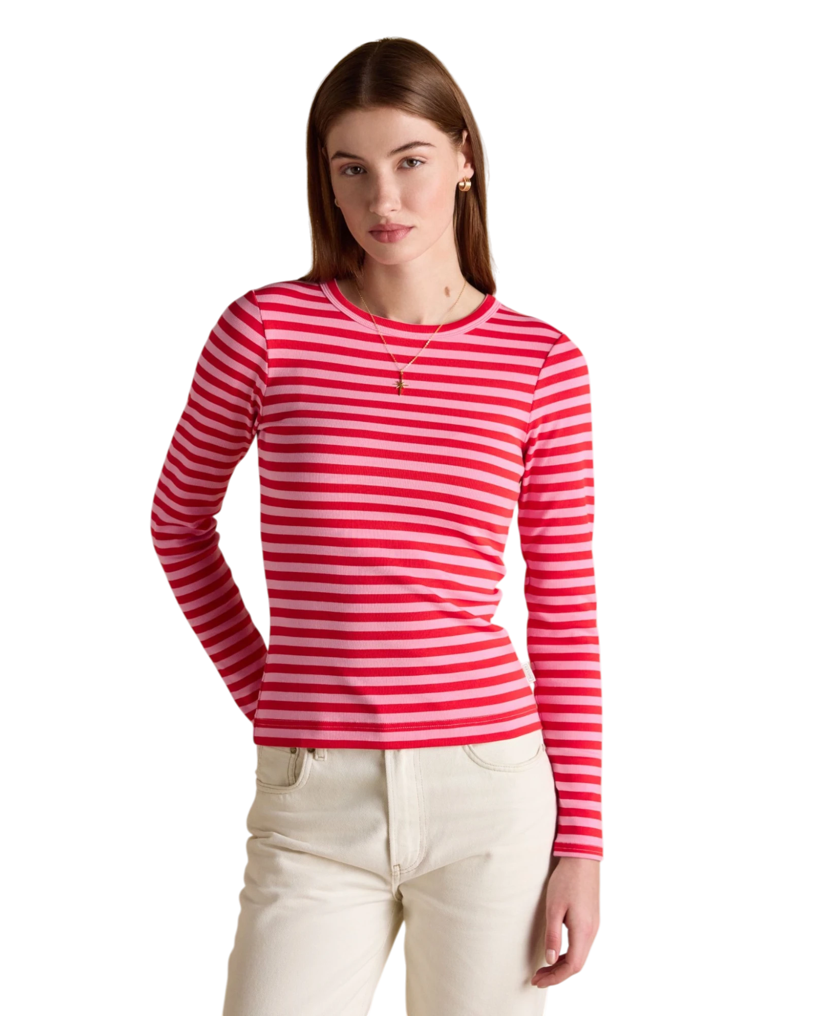 Sophie T-Shirt - Pink/Red Stripe