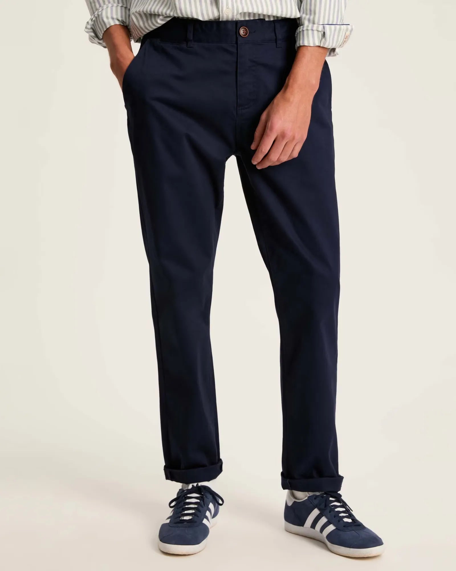 Stamford Navy Blue Slim Fit Chinos