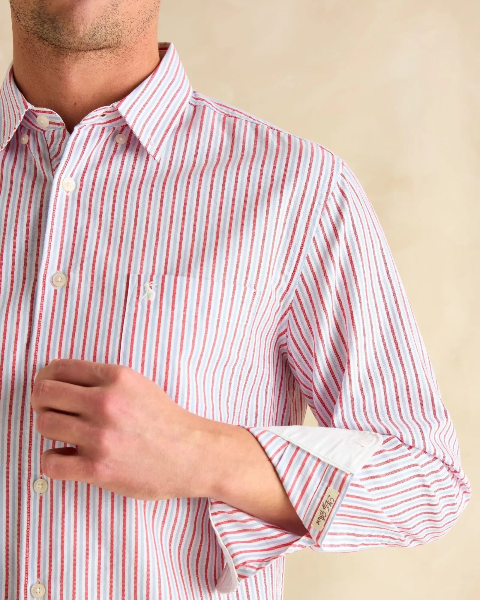 Stripe Oxford Shirt - Red/Blue