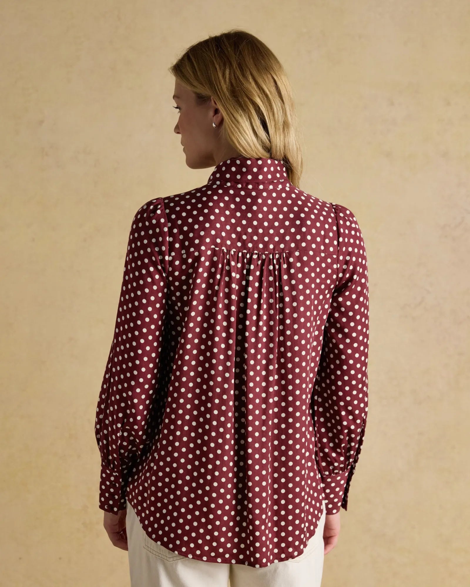 Tabby Blouse - Burgundy Red