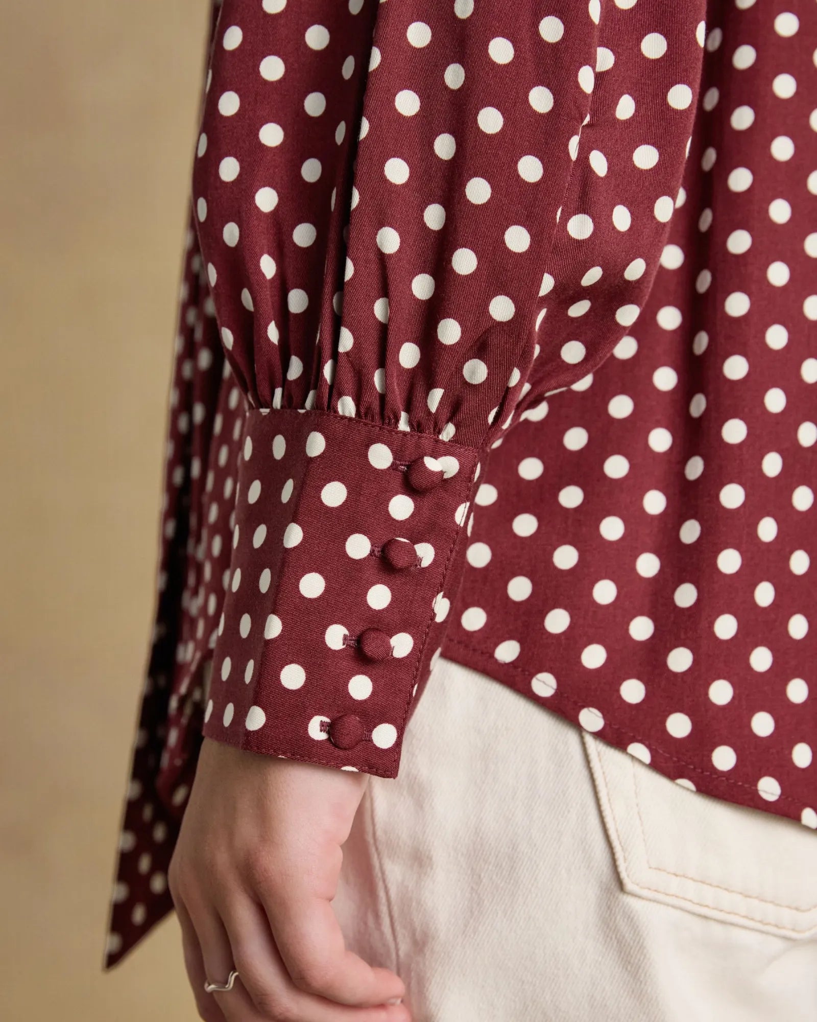 Tabby Blouse - Burgundy Red